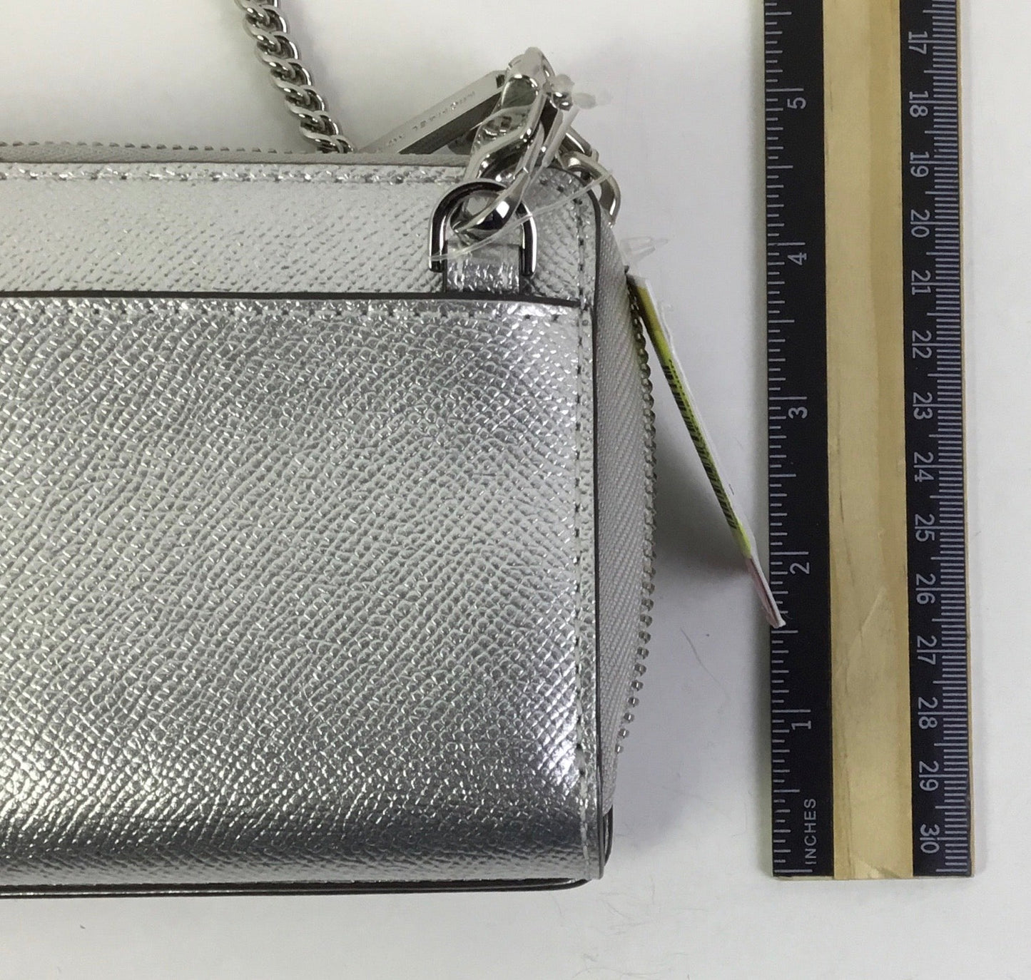 Crossbody Designer By Michael Kors In Silver, Size:Small