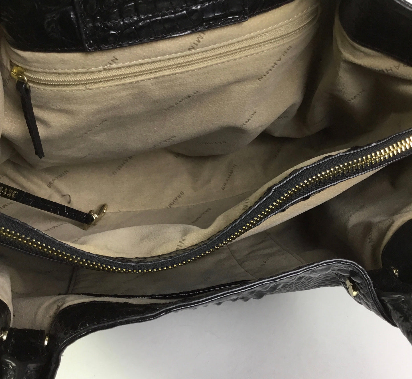 Handbag Designer By Brahmin In Black, Size:Large