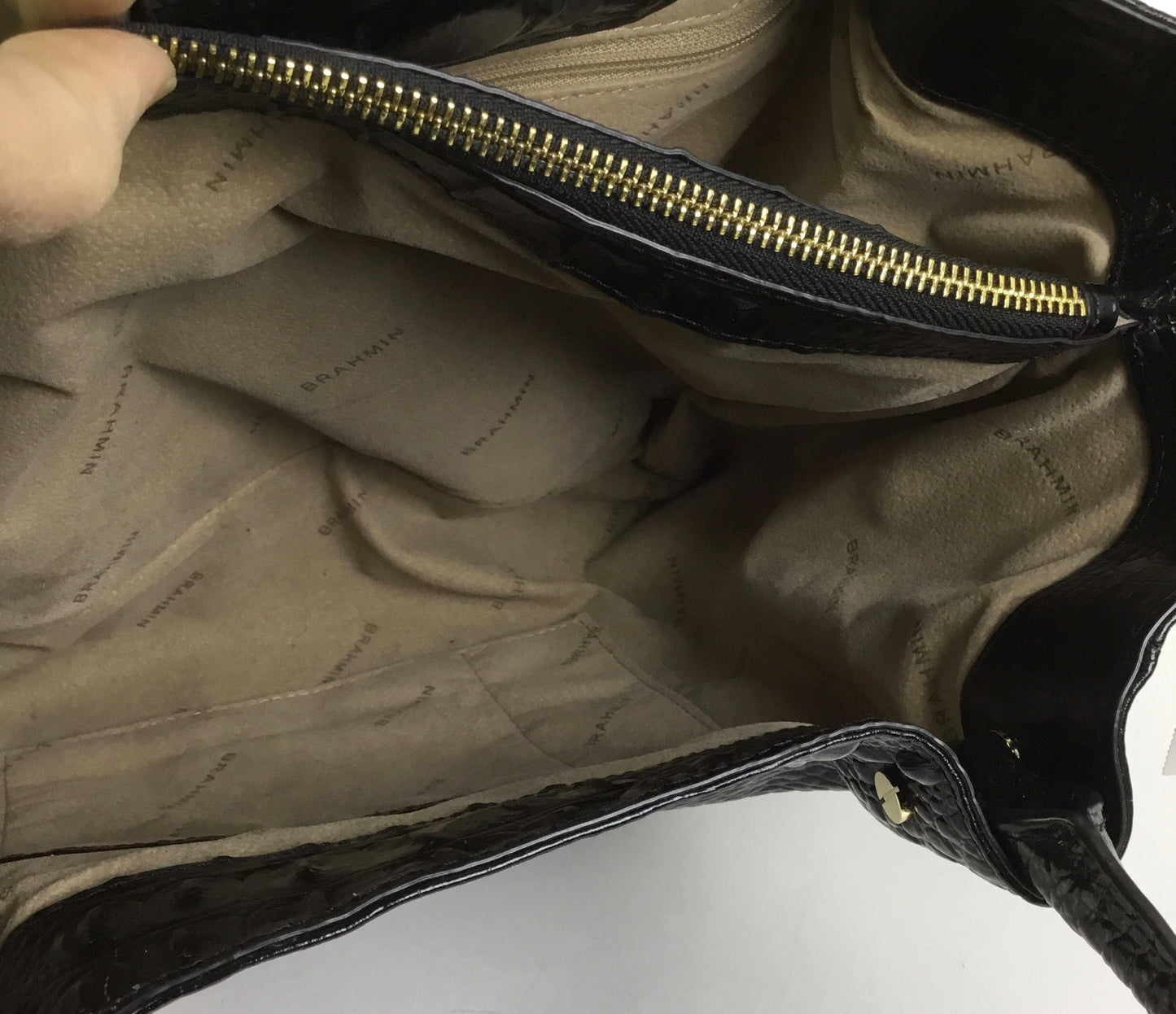 Handbag Designer By Brahmin In Black, Size:Large