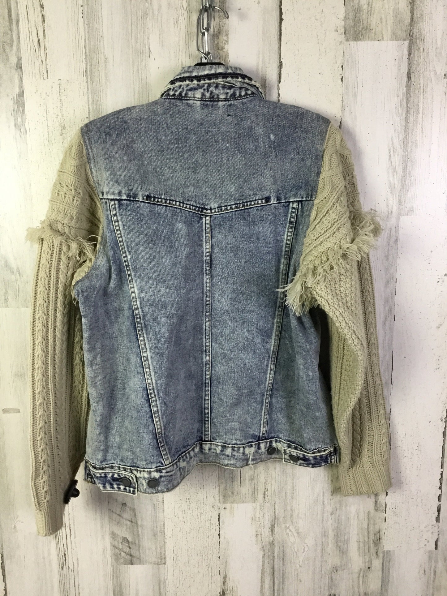 JACKET DENIM by BLANKNYC In BLUE & CREAM, Size: XS