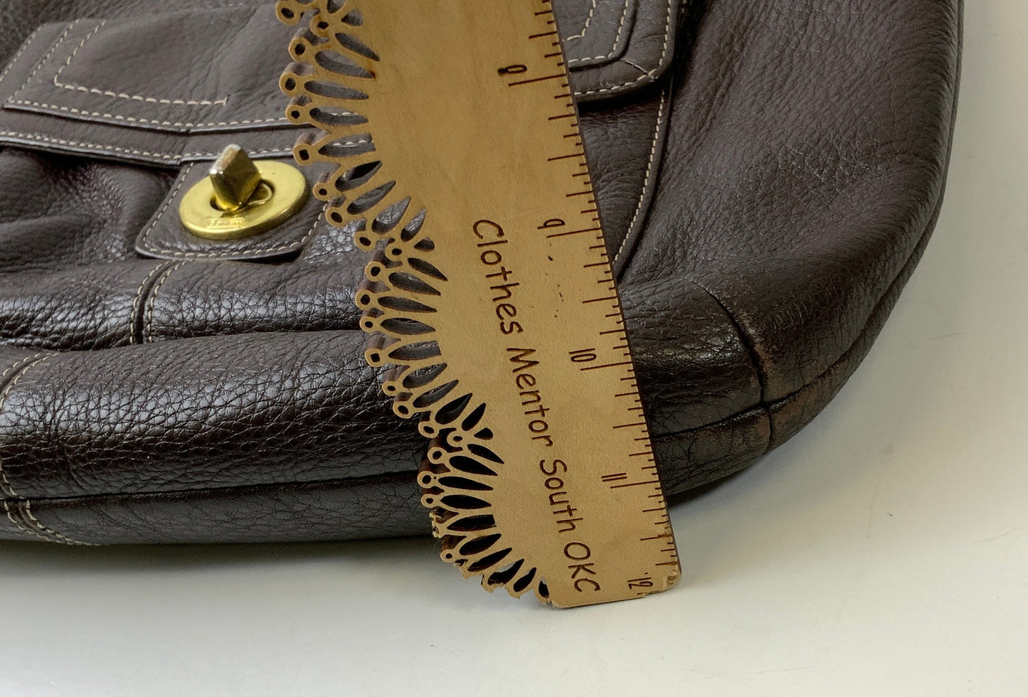 Handbag Designer By Coach In Brown, Size:Large