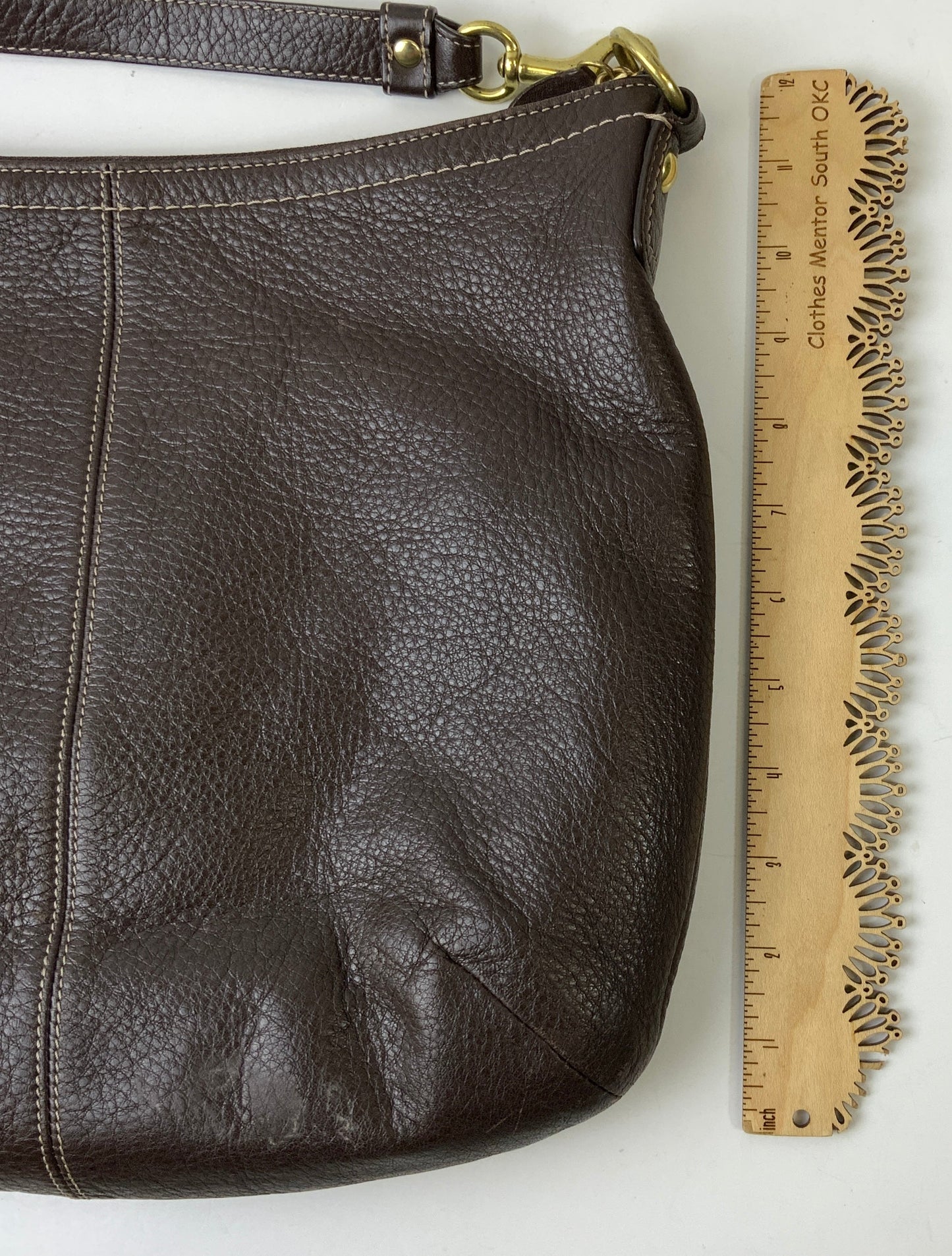 Handbag Designer By Coach In Brown, Size:Large