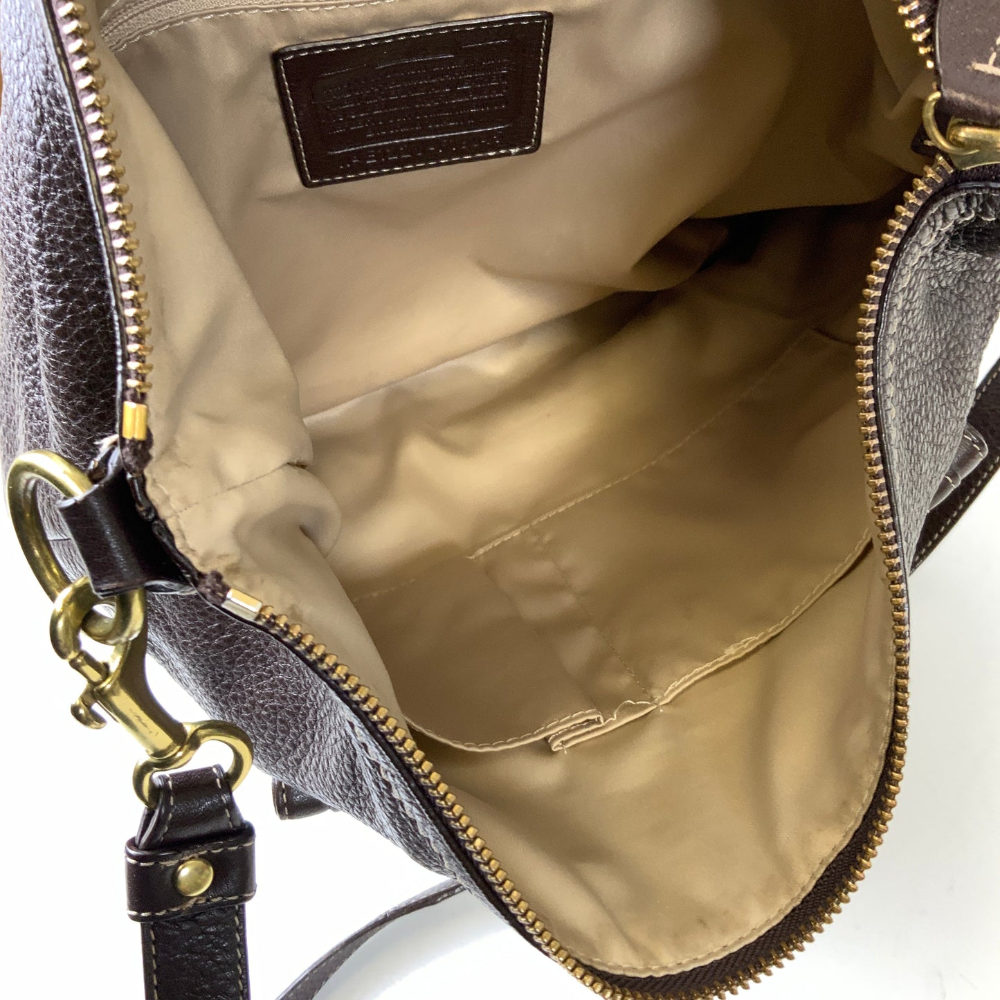 Handbag Designer By Coach In Brown, Size:Large