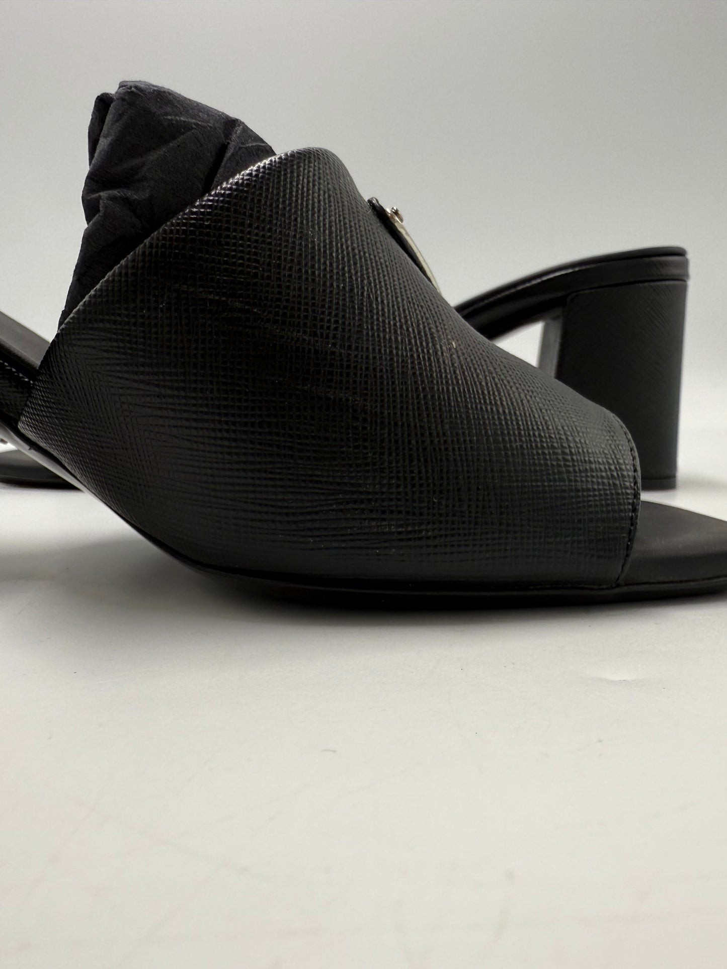 Sandals Luxury Designer By Prada In Black, Size: 9.5 (39.5)