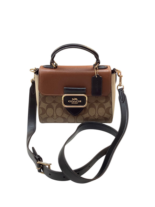 Crossbody Designer By Coach In Brown, Size:Small