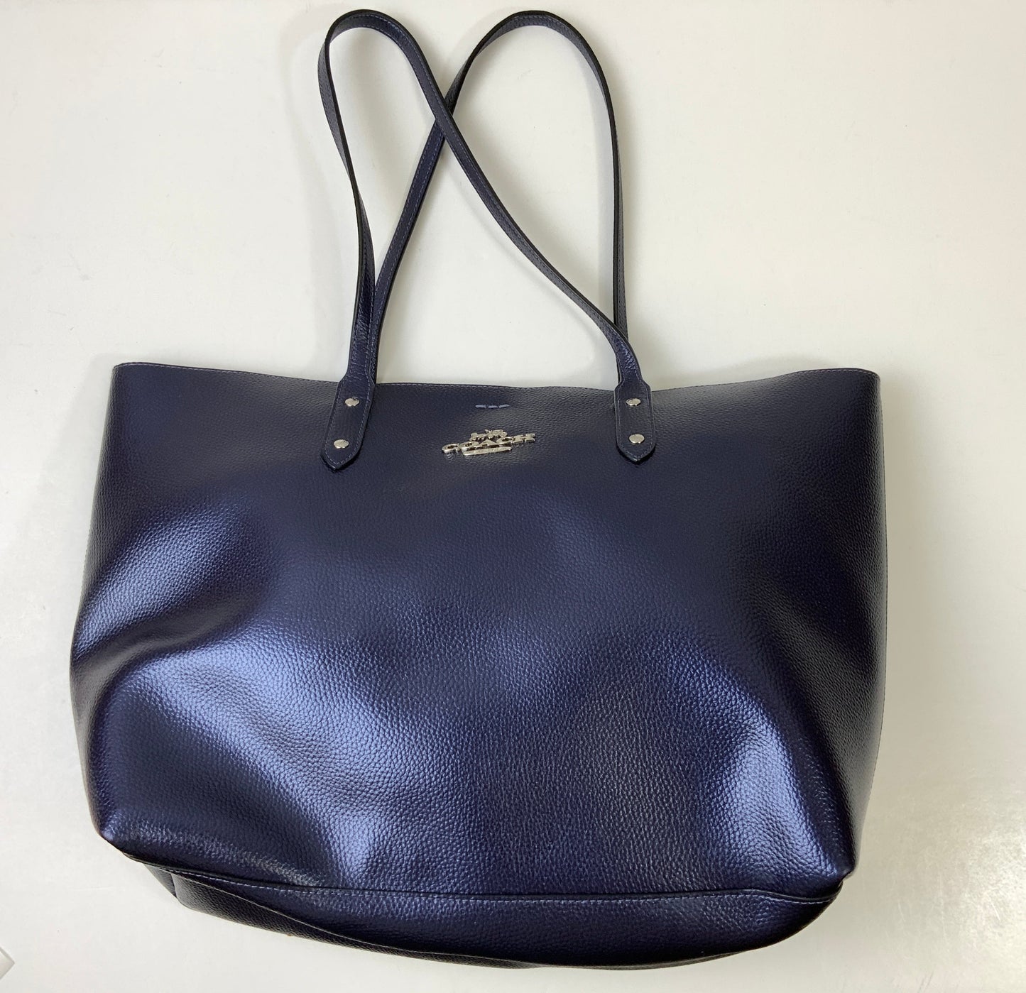 Tote Designer By Coach In Blue, Size:Large