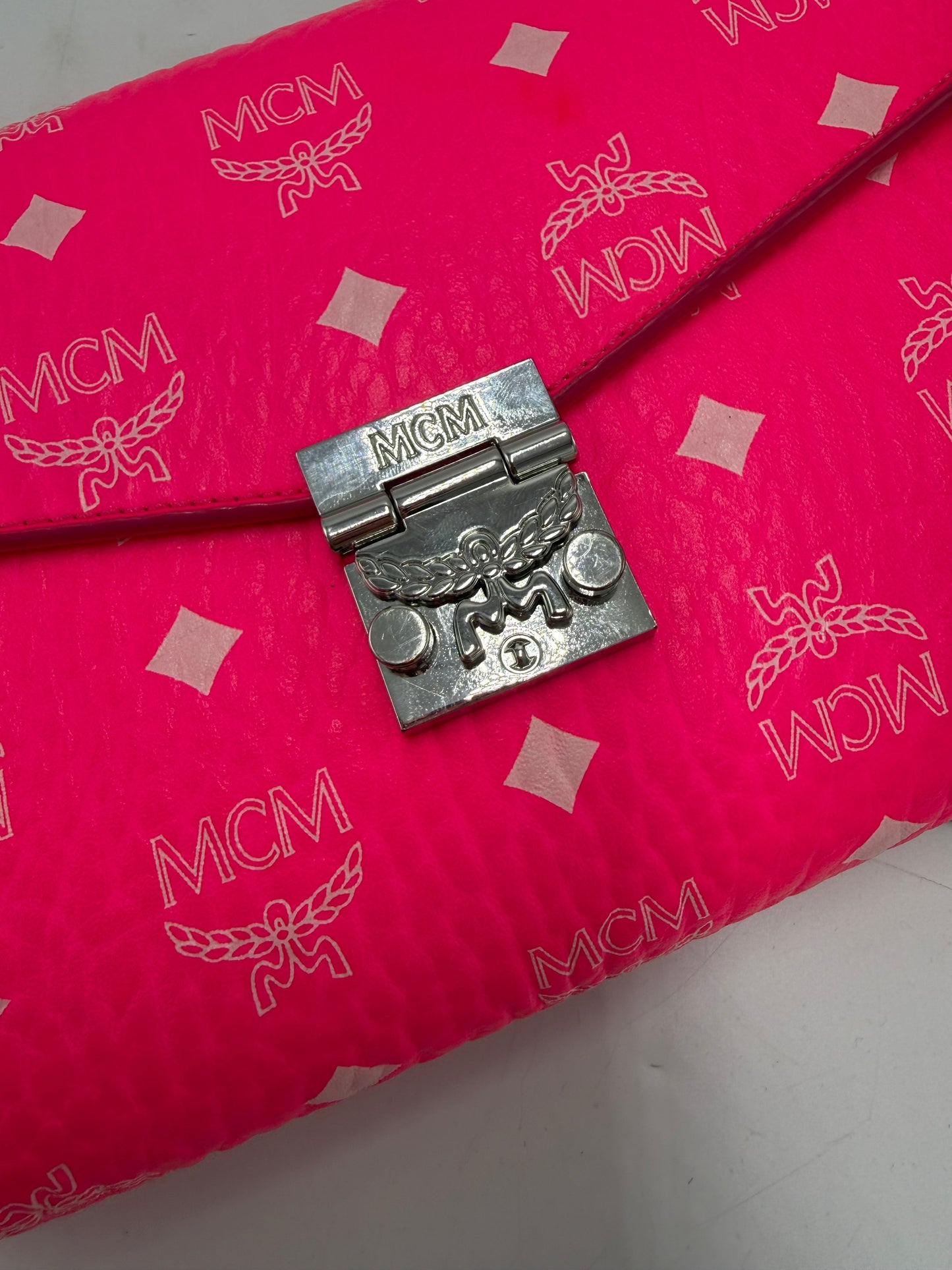 New! MCM Millie Visetos Luxury WOC Crossbody Handbag