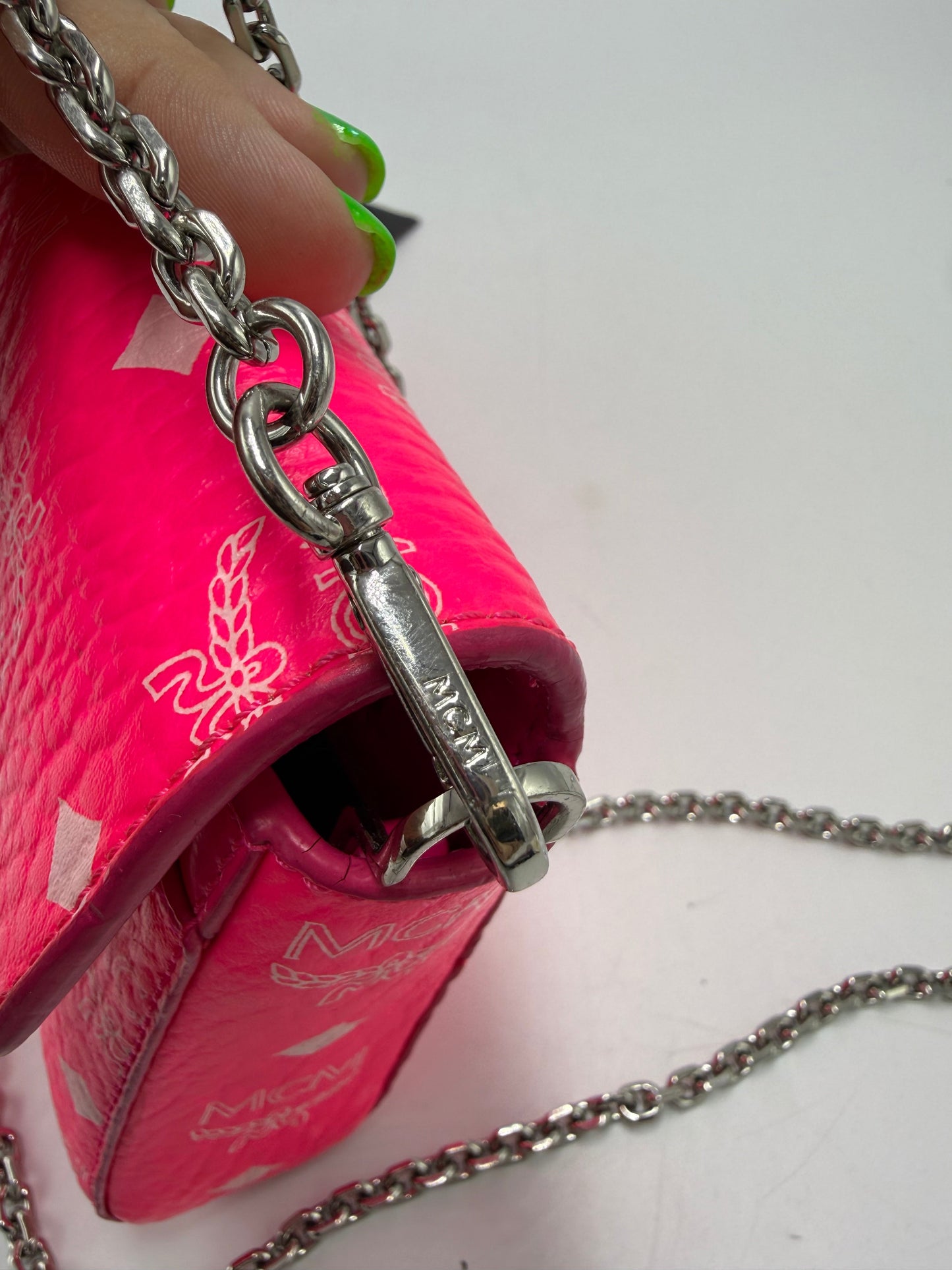 New! MCM Millie Visetos Luxury WOC Crossbody Handbag