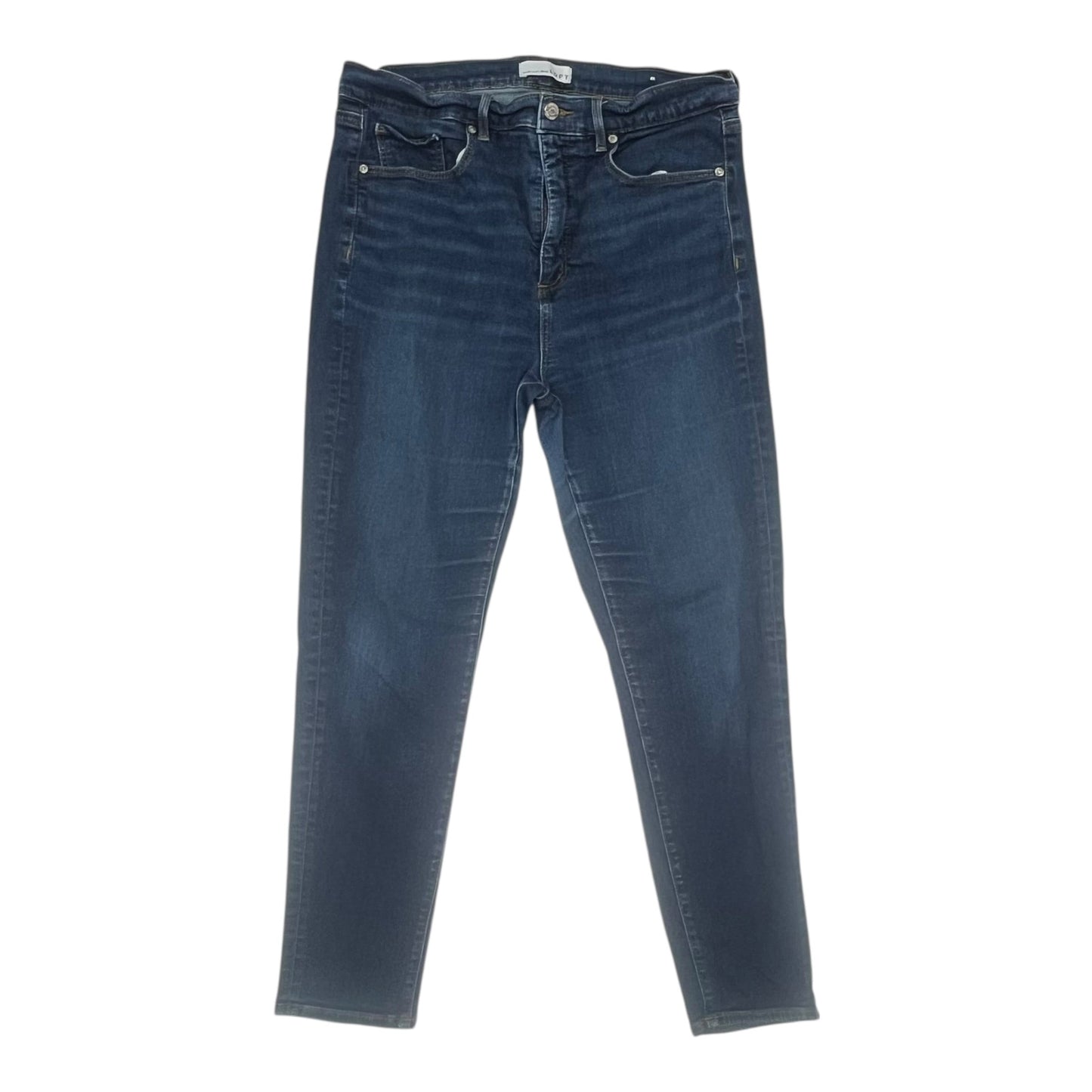 Jeans Skinny By Loft In Blue Denim, Size:12
