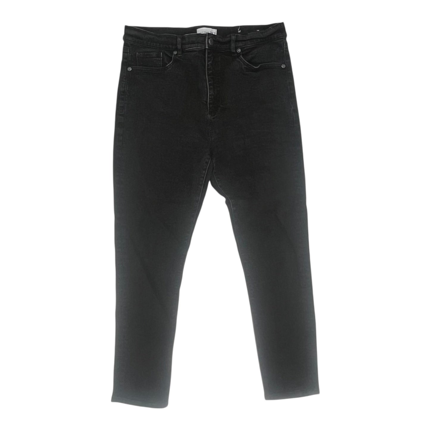 Jeans Skinny By Loft In Black Denim, Size:12