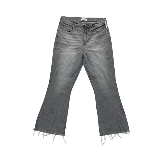 Jeans Flared By Loft In Grey, Size:12