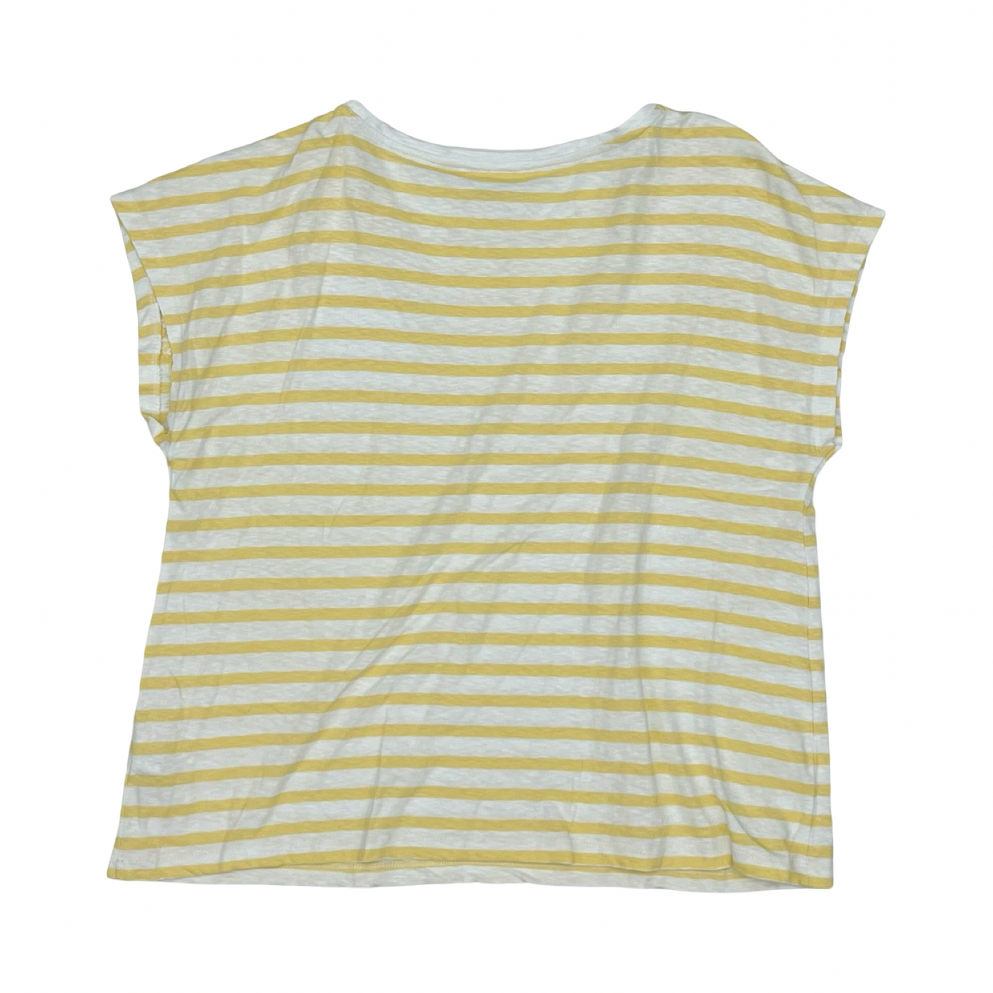 Top Ss By Talbots In White & Yellow, Size:Xl