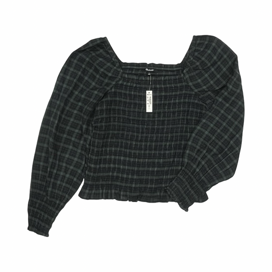 Blouse Ls By Madewell In Black & Green, Size:S