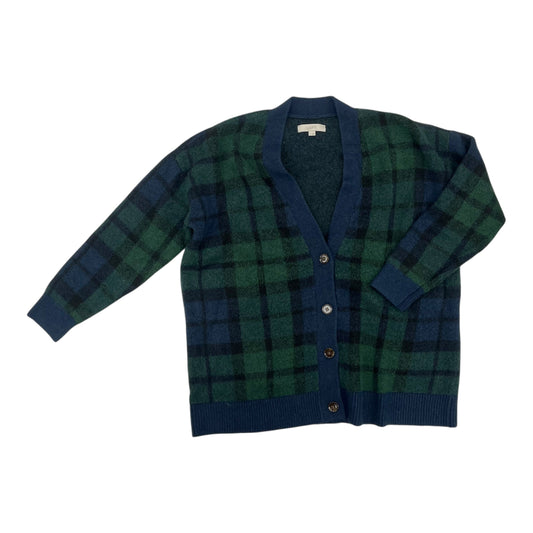 Sweater Cardigan By Loft In Blue & Green, Size:Xl