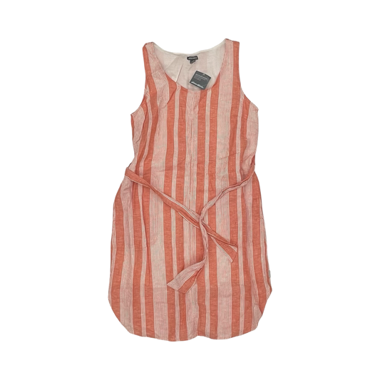 Dress Casual Short By Eddie Bauer In Cream & Orange, Size:M