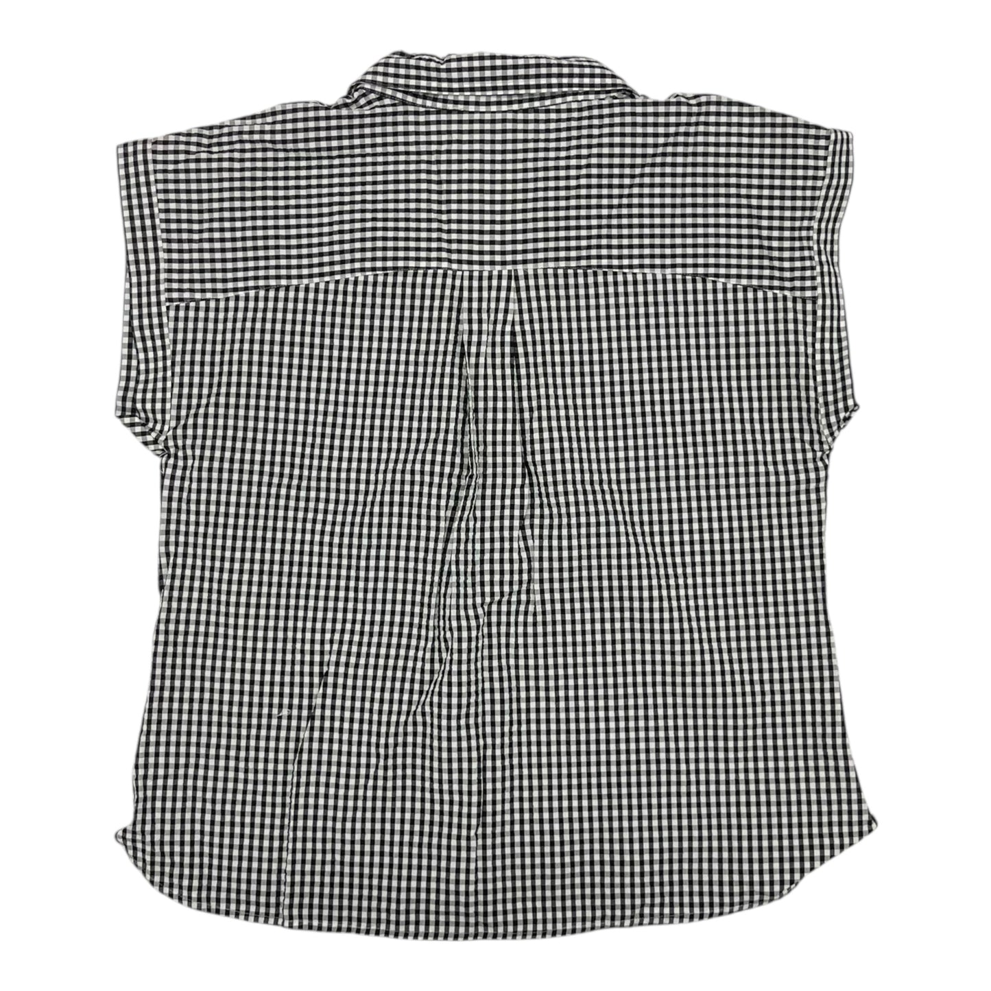 Blouse Ss By Loft In Black & White, Size:L