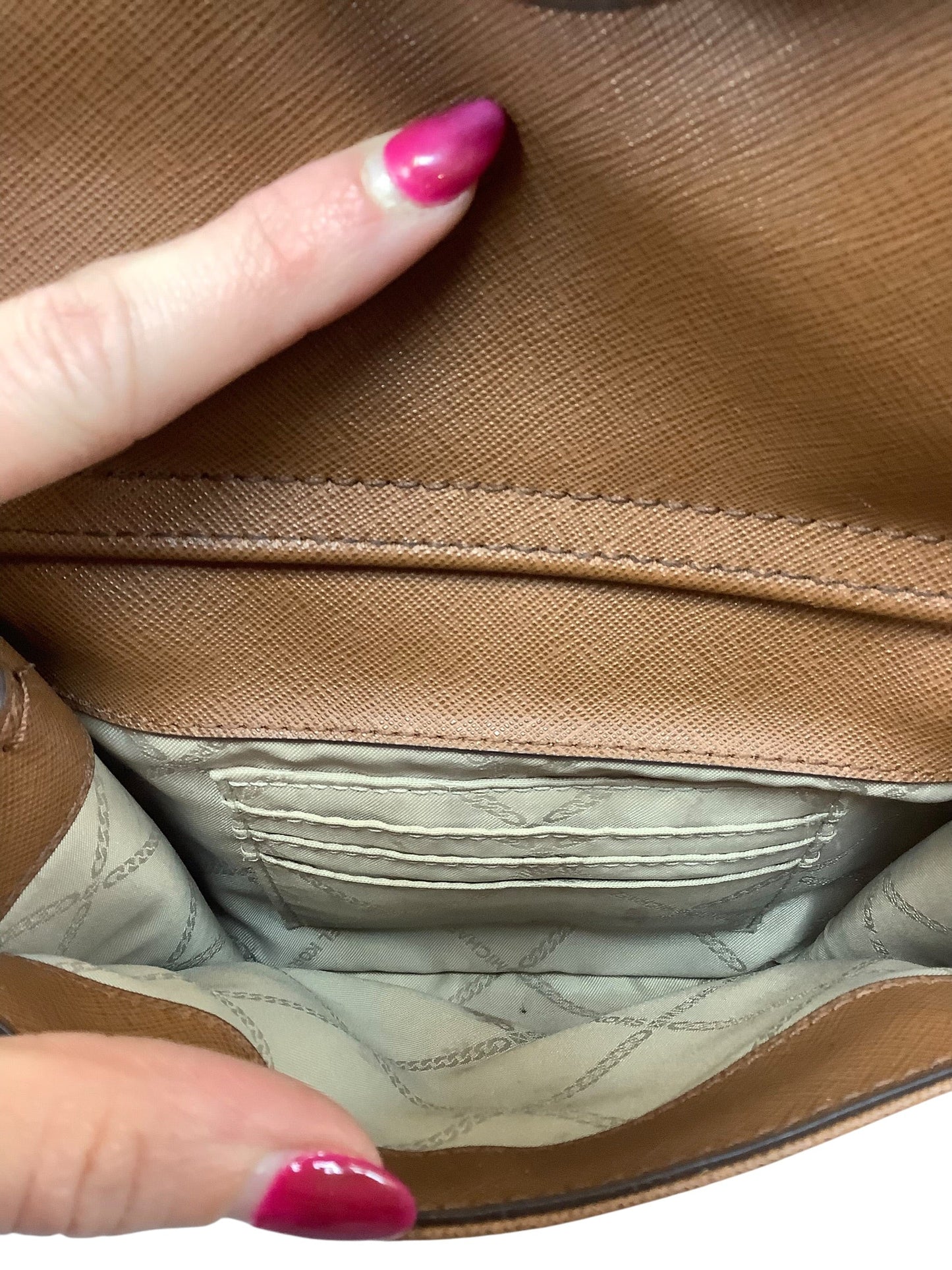 Handbag Designer By Michael Kors In Brown, Size:Medium