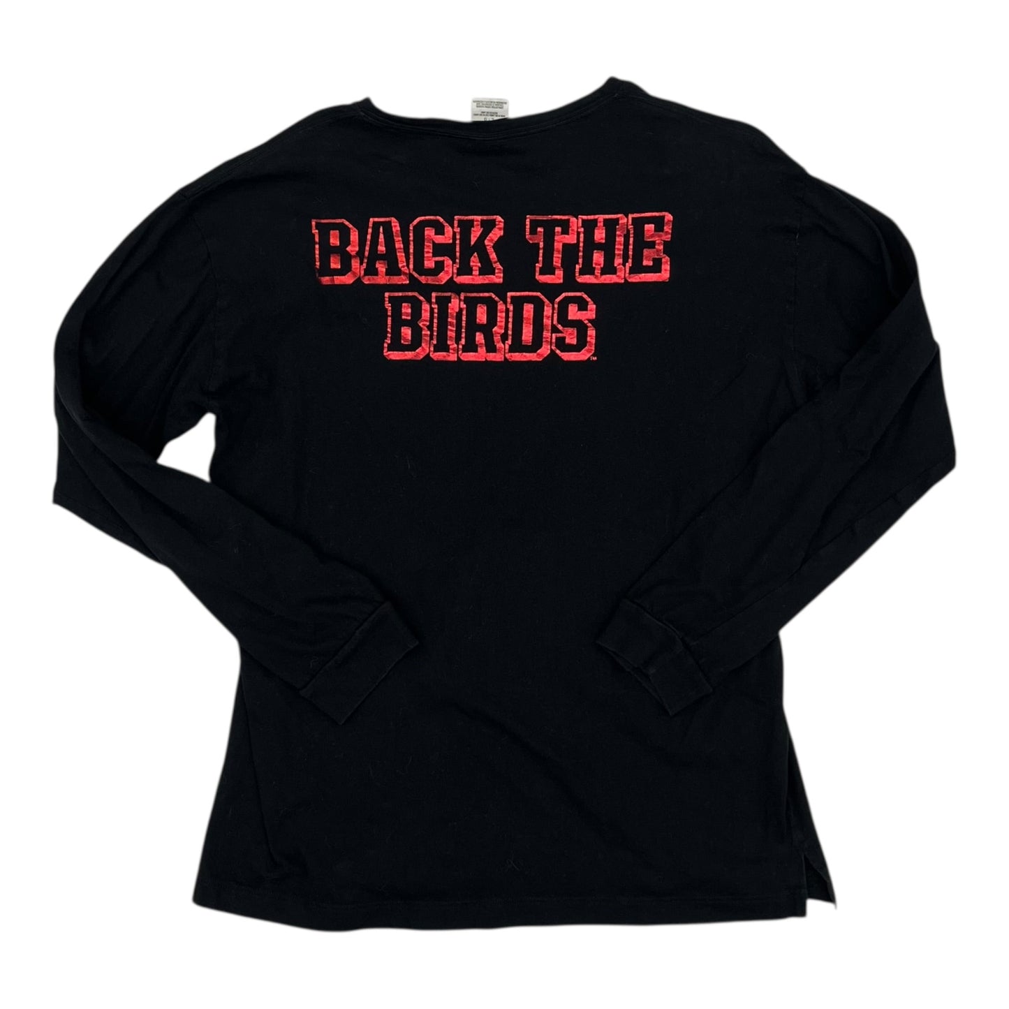 Athletic Top Ls Crewneck By Pink In Black & Red, Size:L