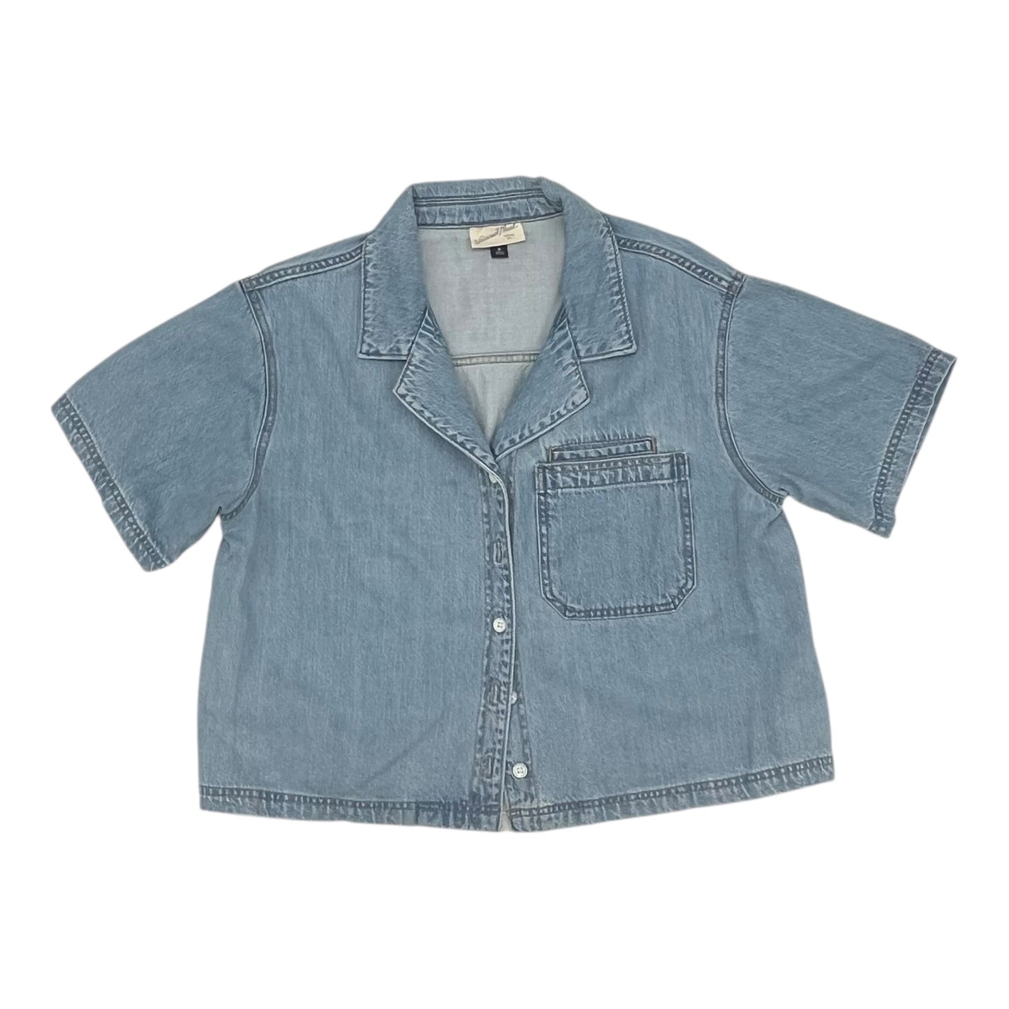 Top Ss By Universal Thread In Blue Denim, Size:M