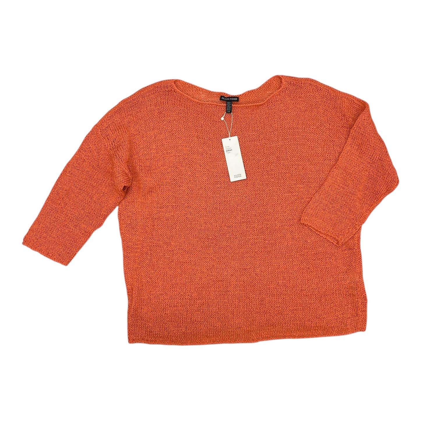 Sweater By Eileen Fisher In Orange, Size:L