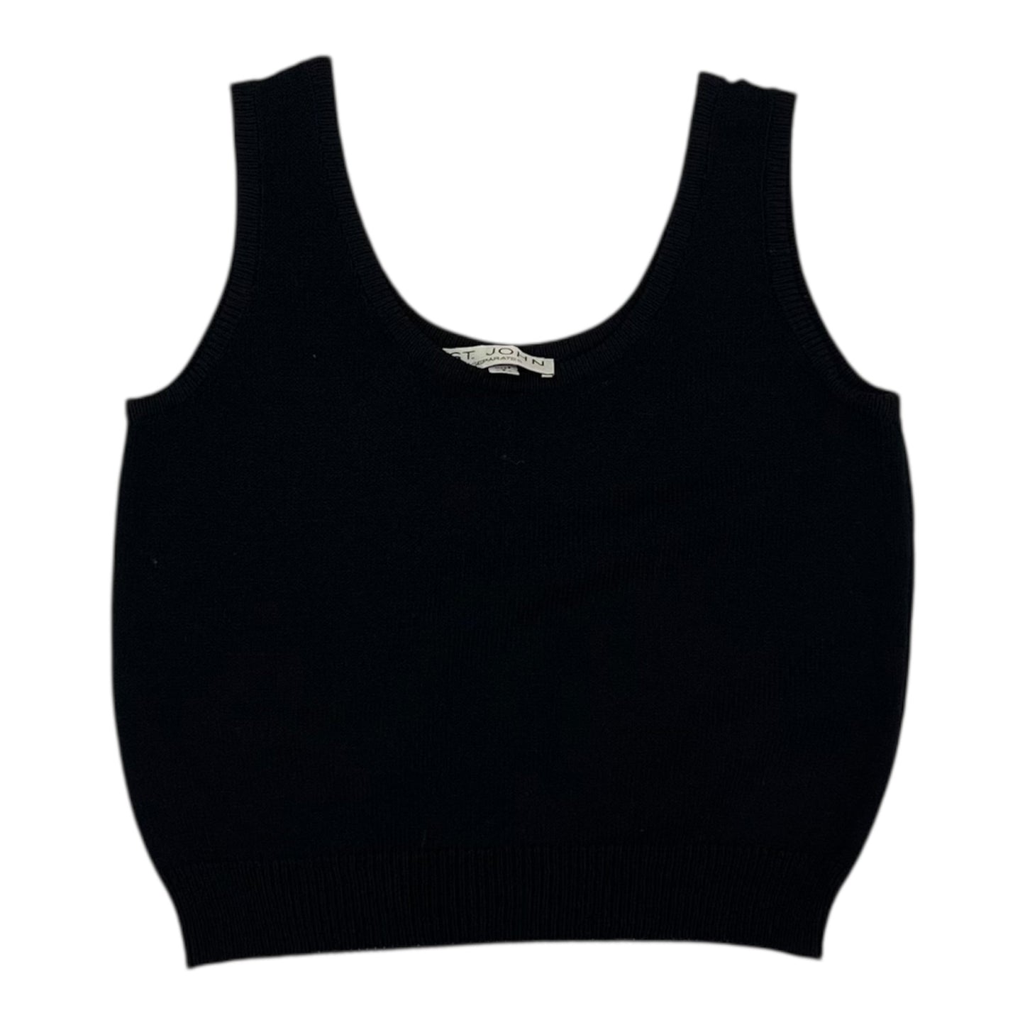 Top Sleeveless By St John Knits In Black, Size:M
