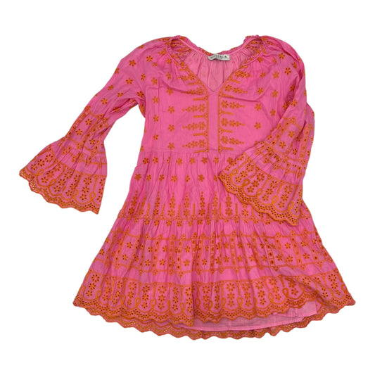 Dress Party Short By Hale Bob In Orange & Pink, Size:M