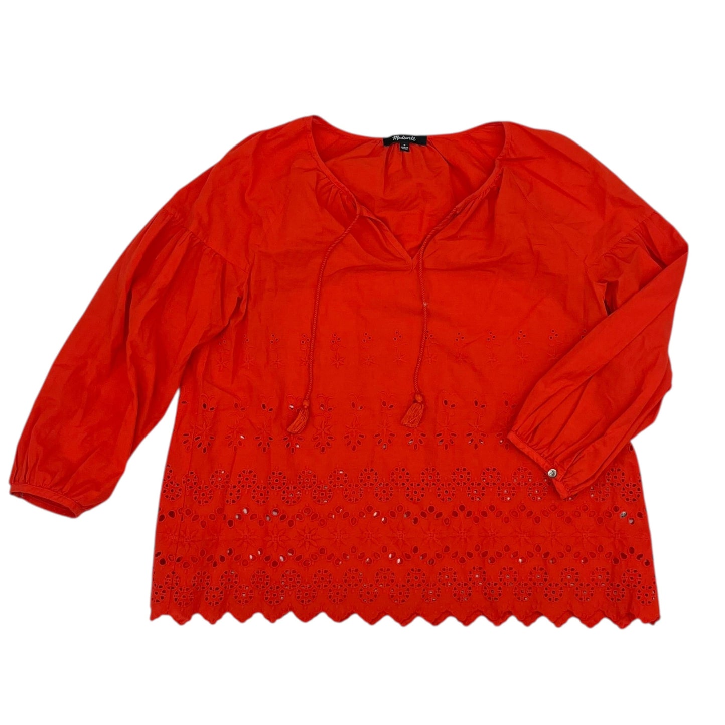 Blouse Ls By Madewell In Orange, Size:S