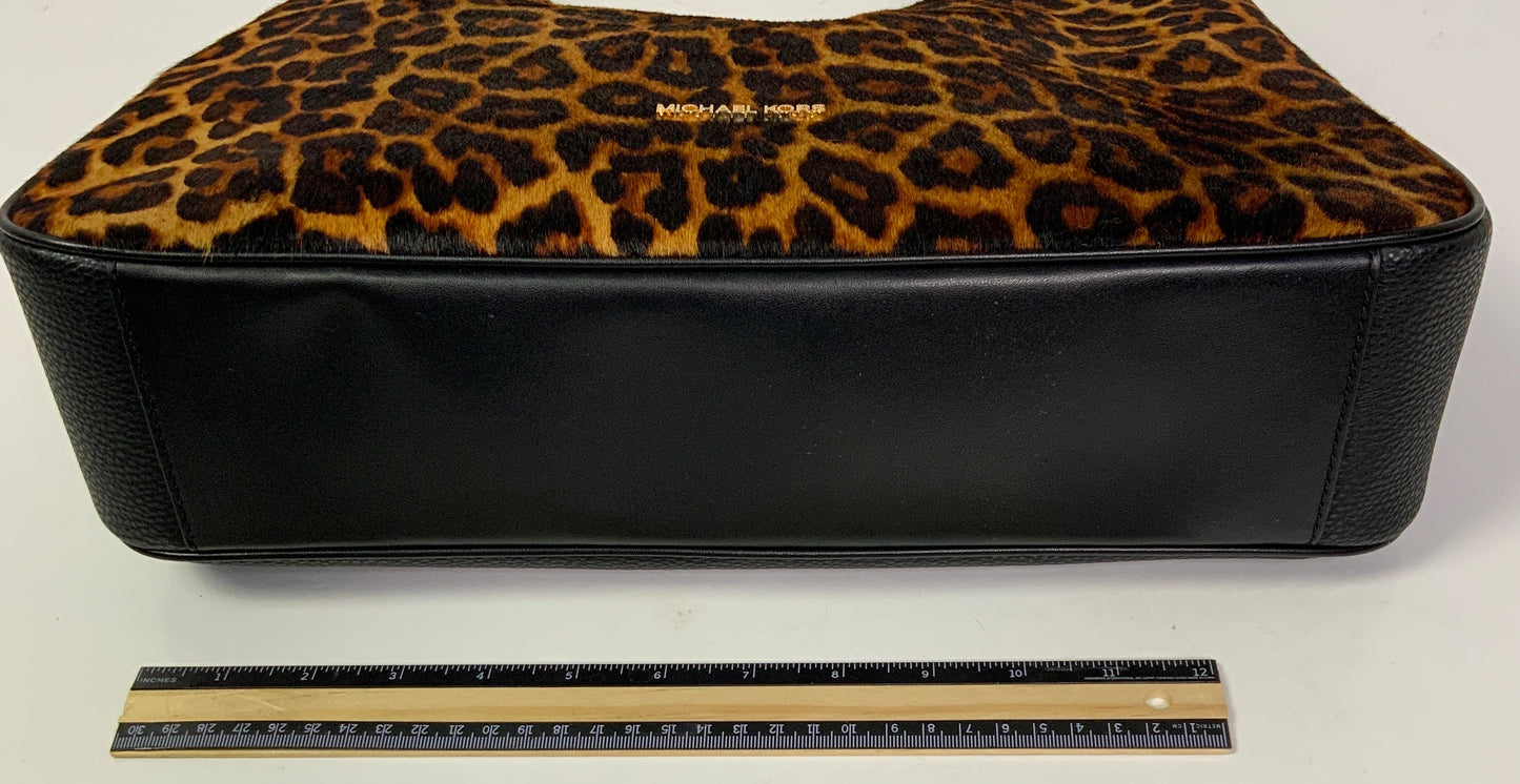 Handbag Designer By Michael Kors In Animal Print, Size:Large