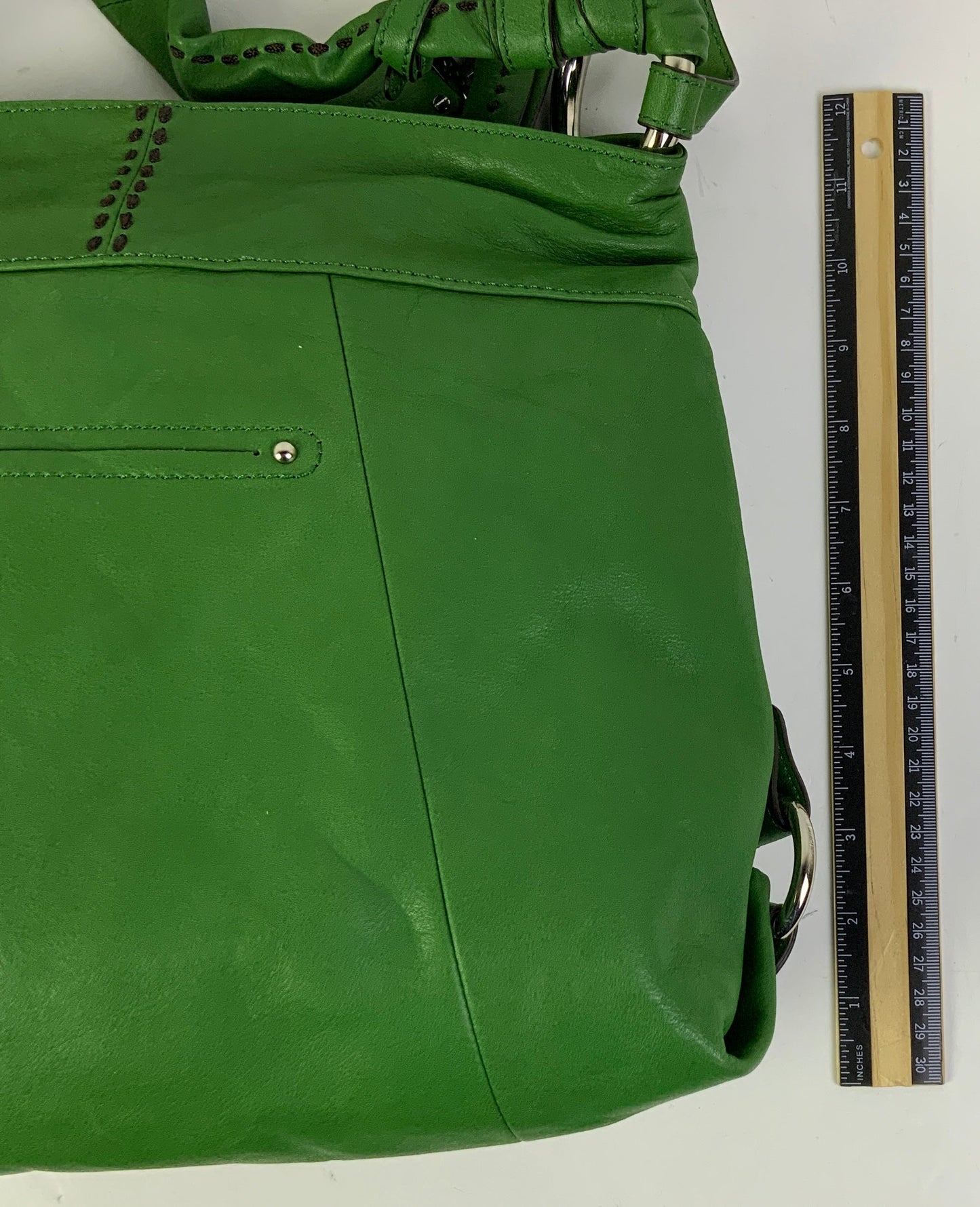 Handbag Leather By B. Makowsky, Size: Medium
