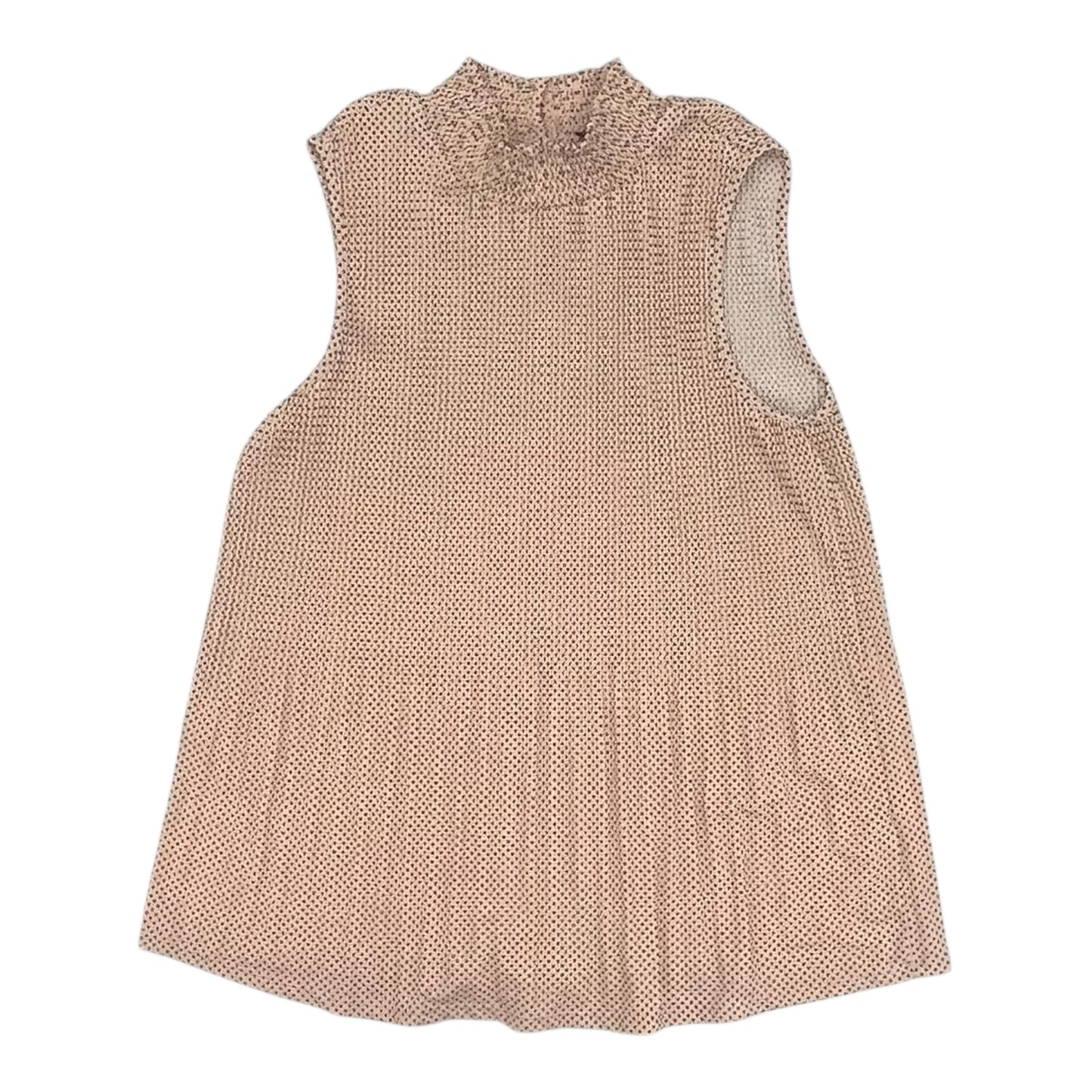 Blouse Sleeveless By Adrianna Papell In Peach, Size:L