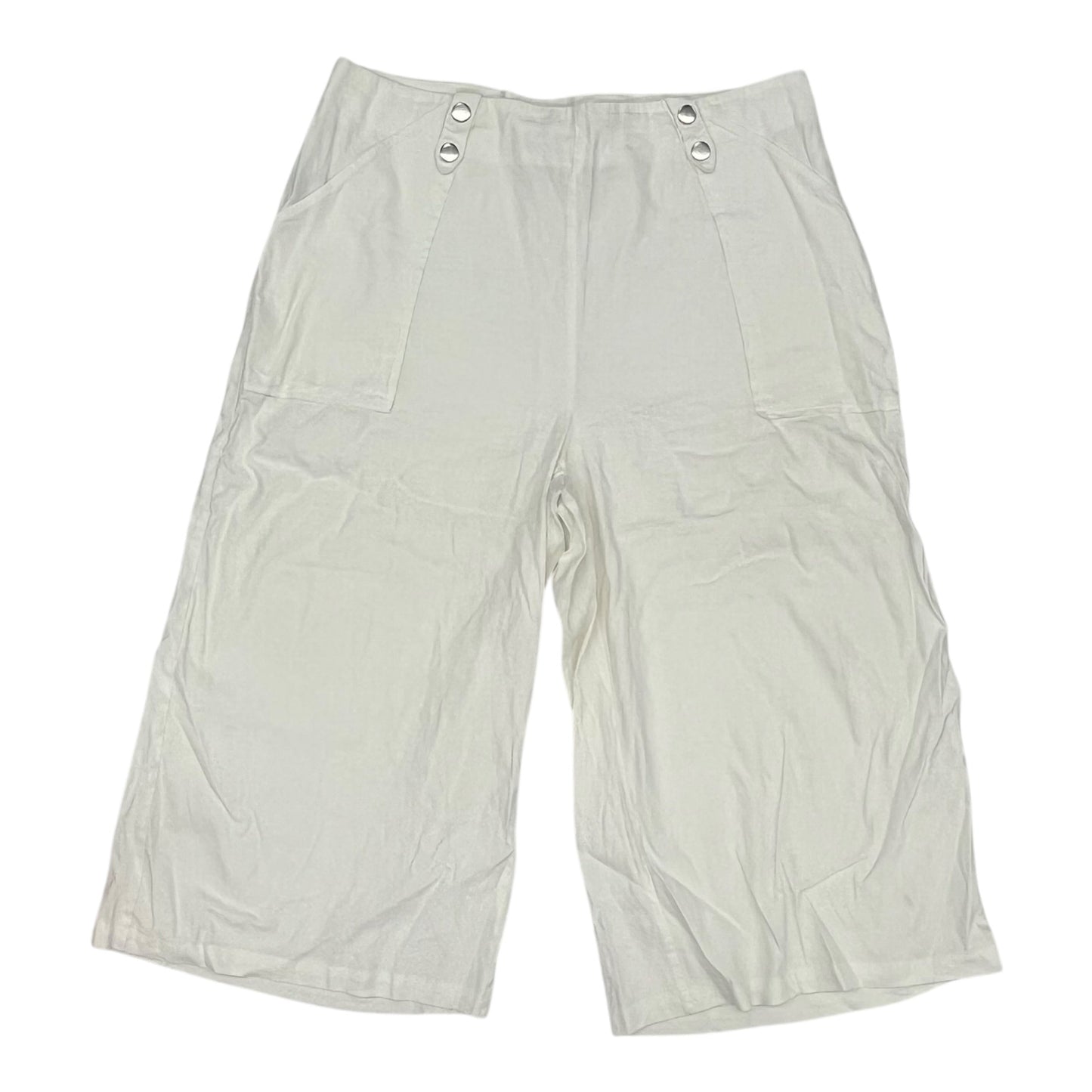 Pants Linen By Inc In White, Size:Xxl