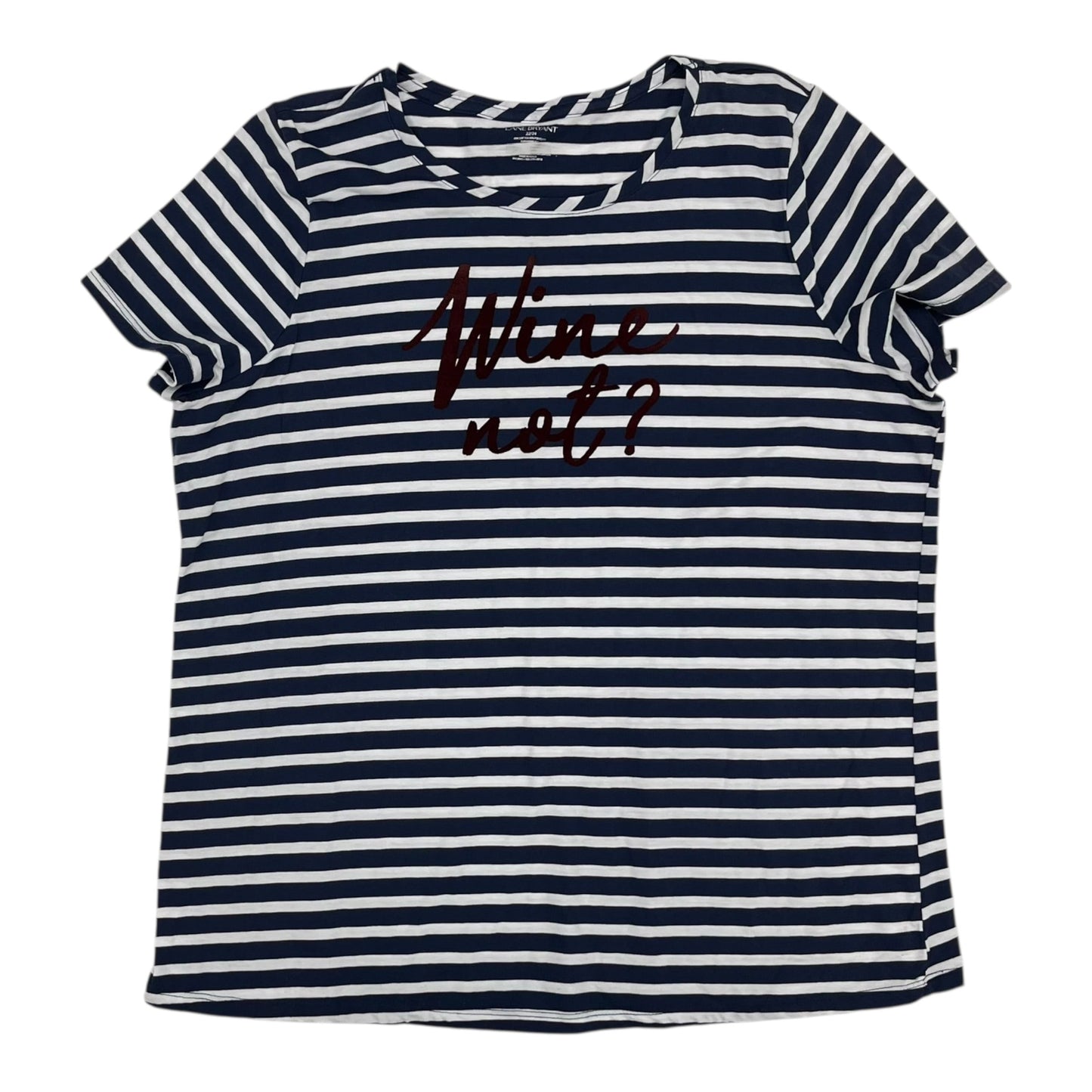 Top Ss By Lane Bryant In Blue & White, Size:3X