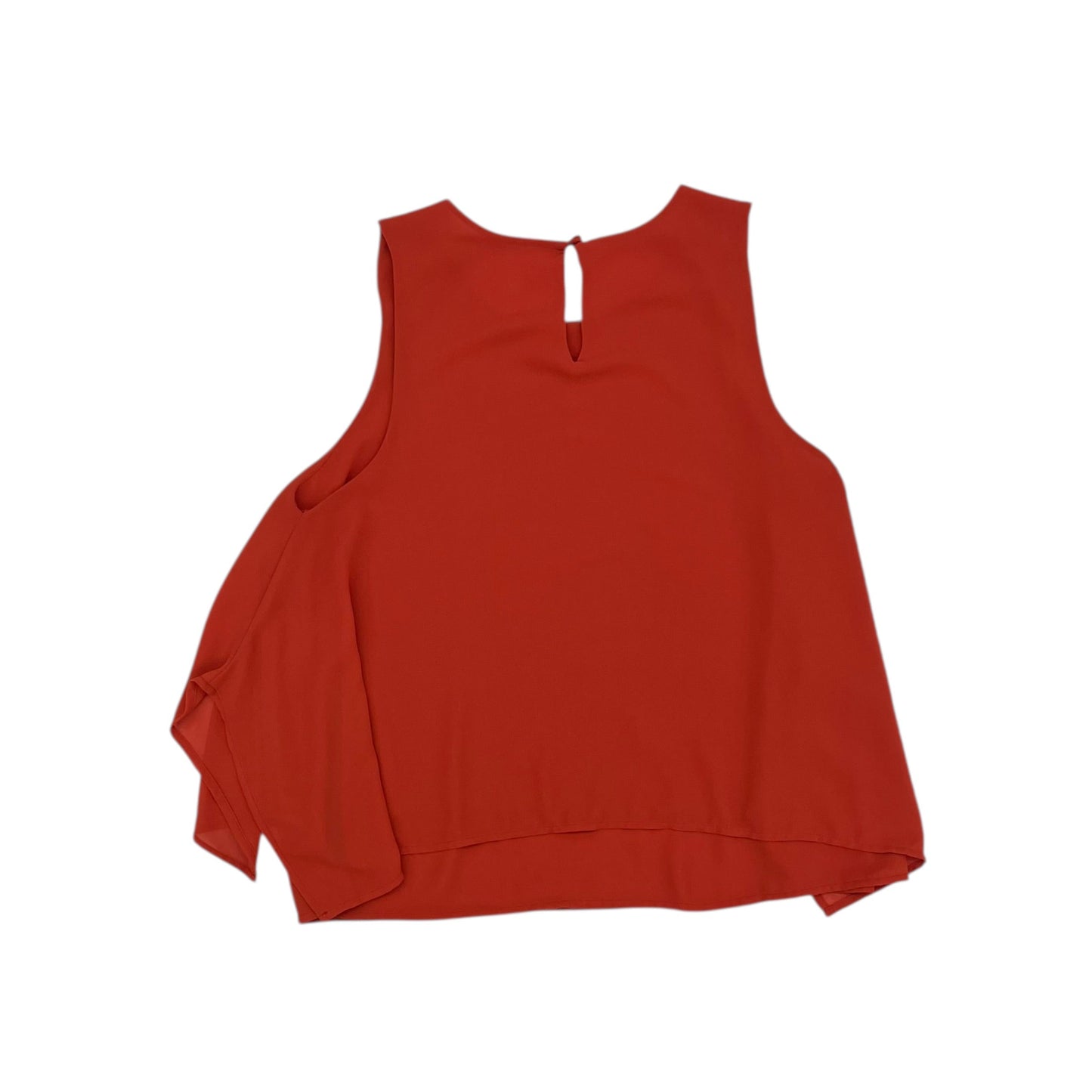 Blouse Sleeveless By Monteau In Orange, Size:Xl