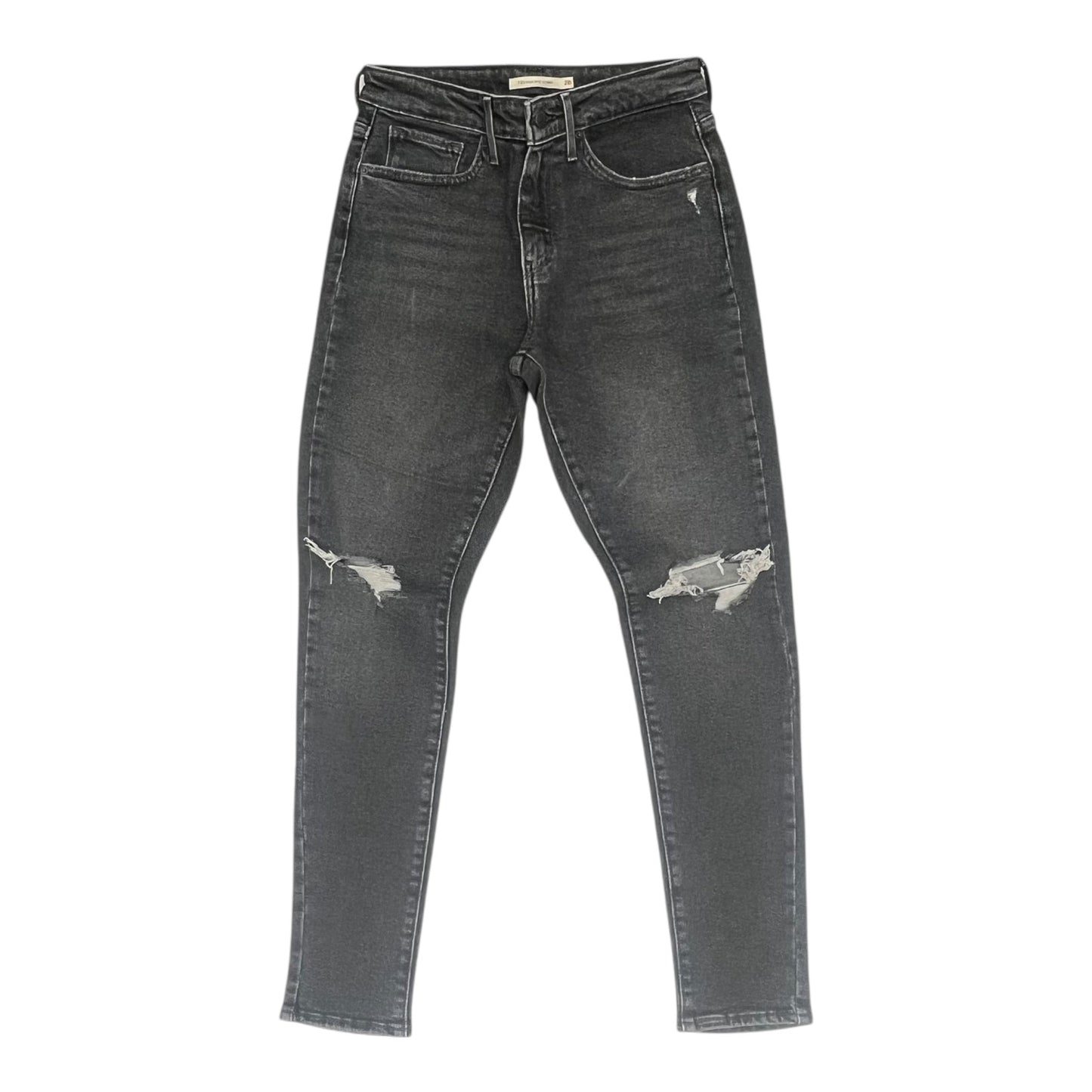 Jeans Skinny By Levis In Black Denim, Size:6