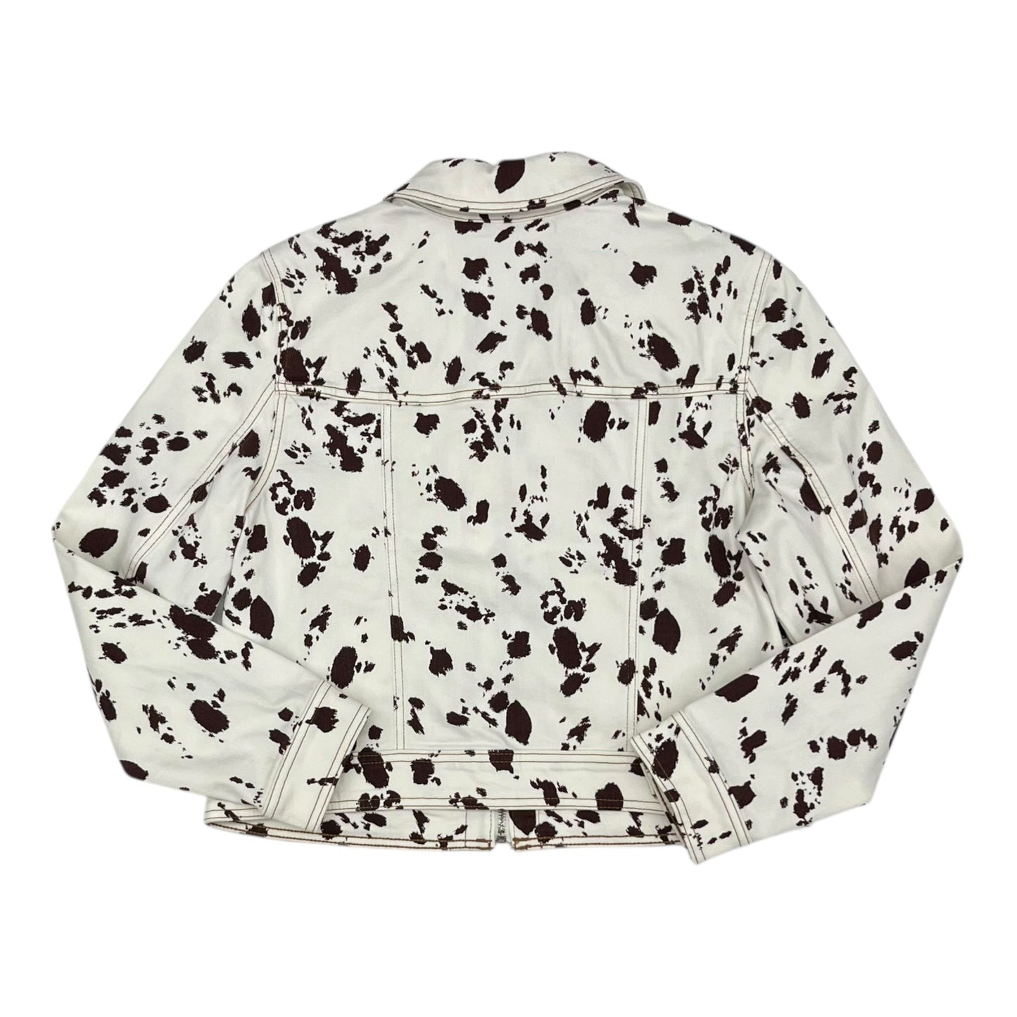 Jacket Other By Chicos In Brown & Cream, Size:M