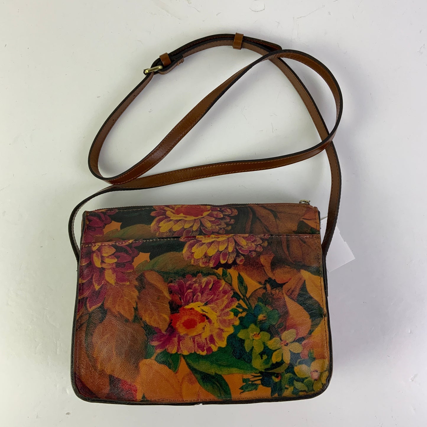 Crossbody Designer By Patricia Nash In Brown & Orange, Size:Medium