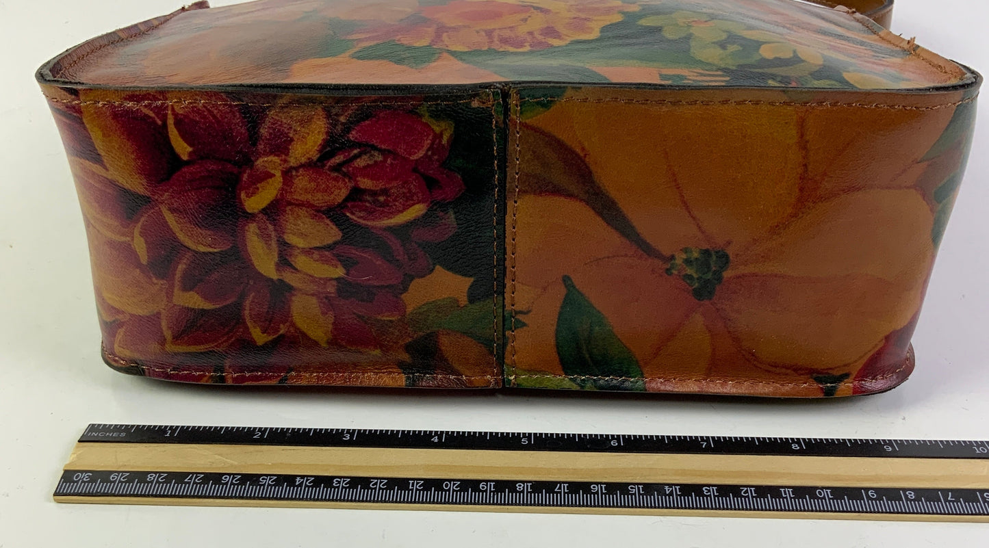 Crossbody Designer By Patricia Nash In Brown & Orange, Size:Medium