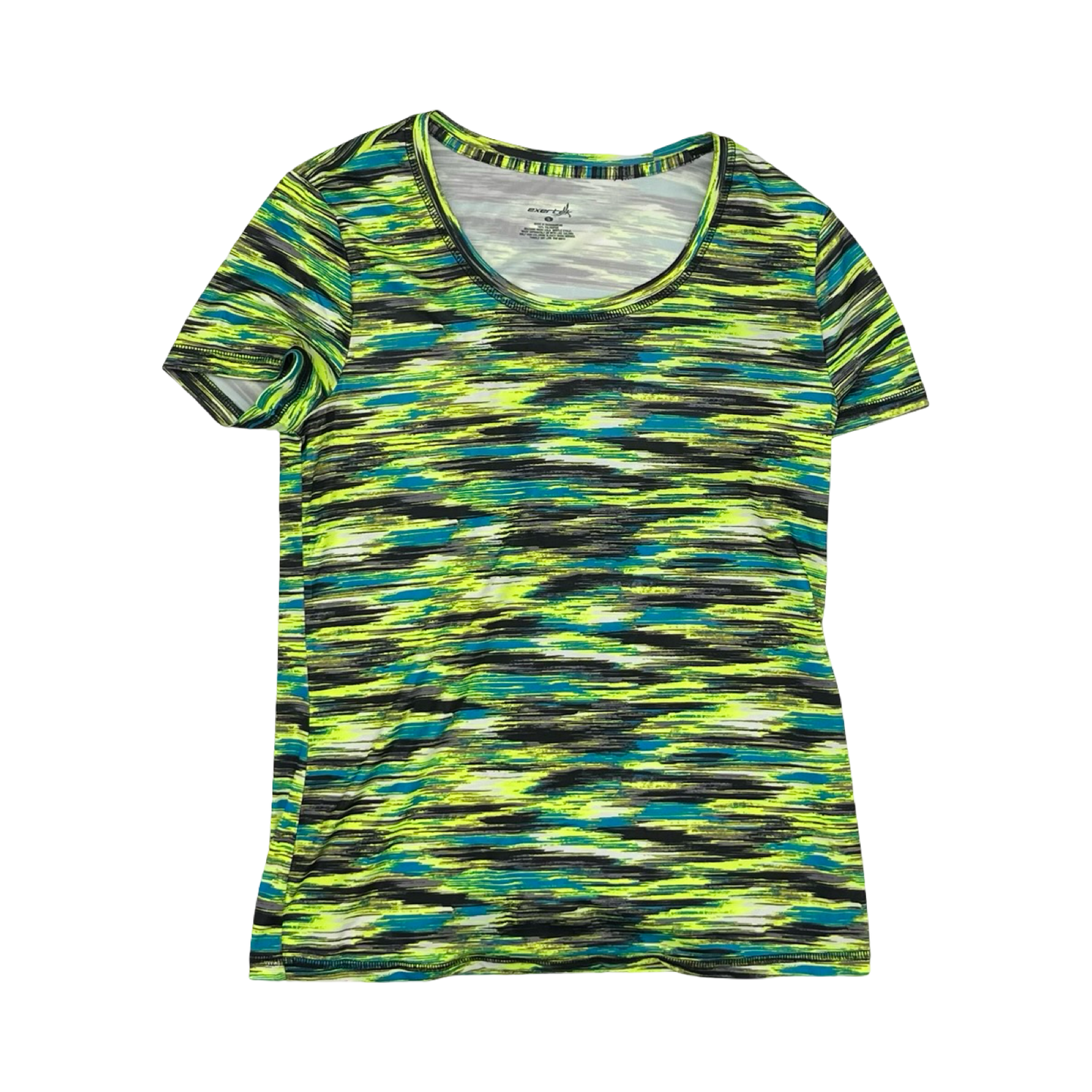 Athletic Top Ss By Exertek In Blue & Green, Size:S