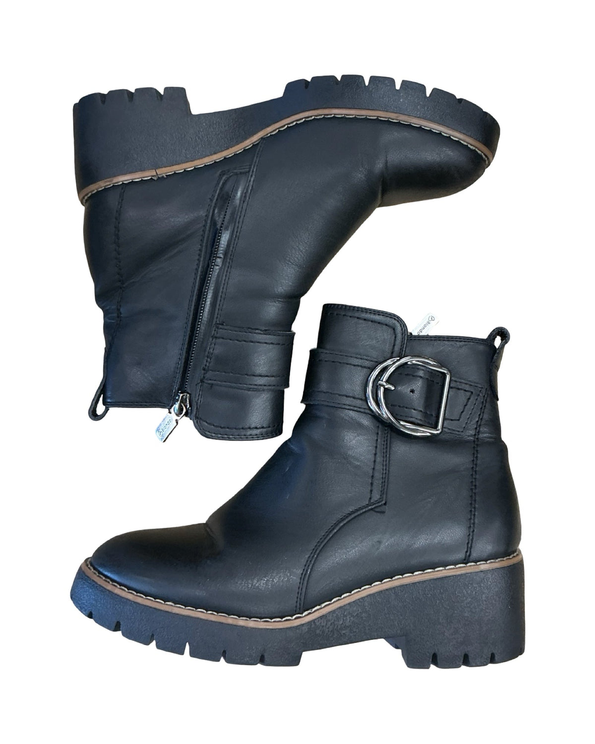 Boots Ankle Heels By Blondo In Black, Size:6.5