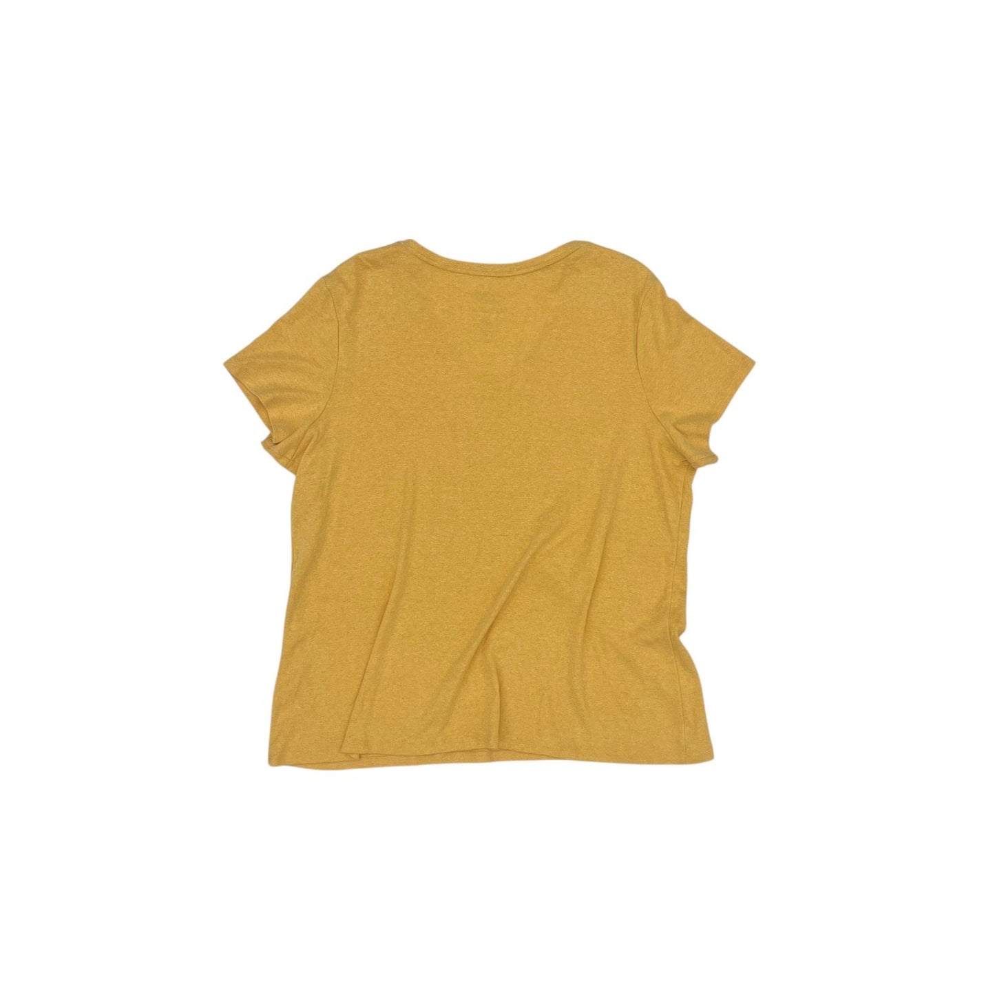 Top Ss Basic By Croft And Barrow In Yellow, Size:Xxl