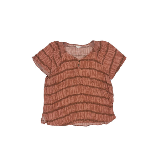 Blouse Ss By Maurices In Orange, Size:1X