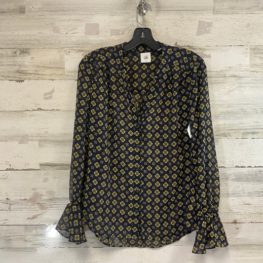 Blouse Ls By Cabi In Blue & Yellow, Size:S