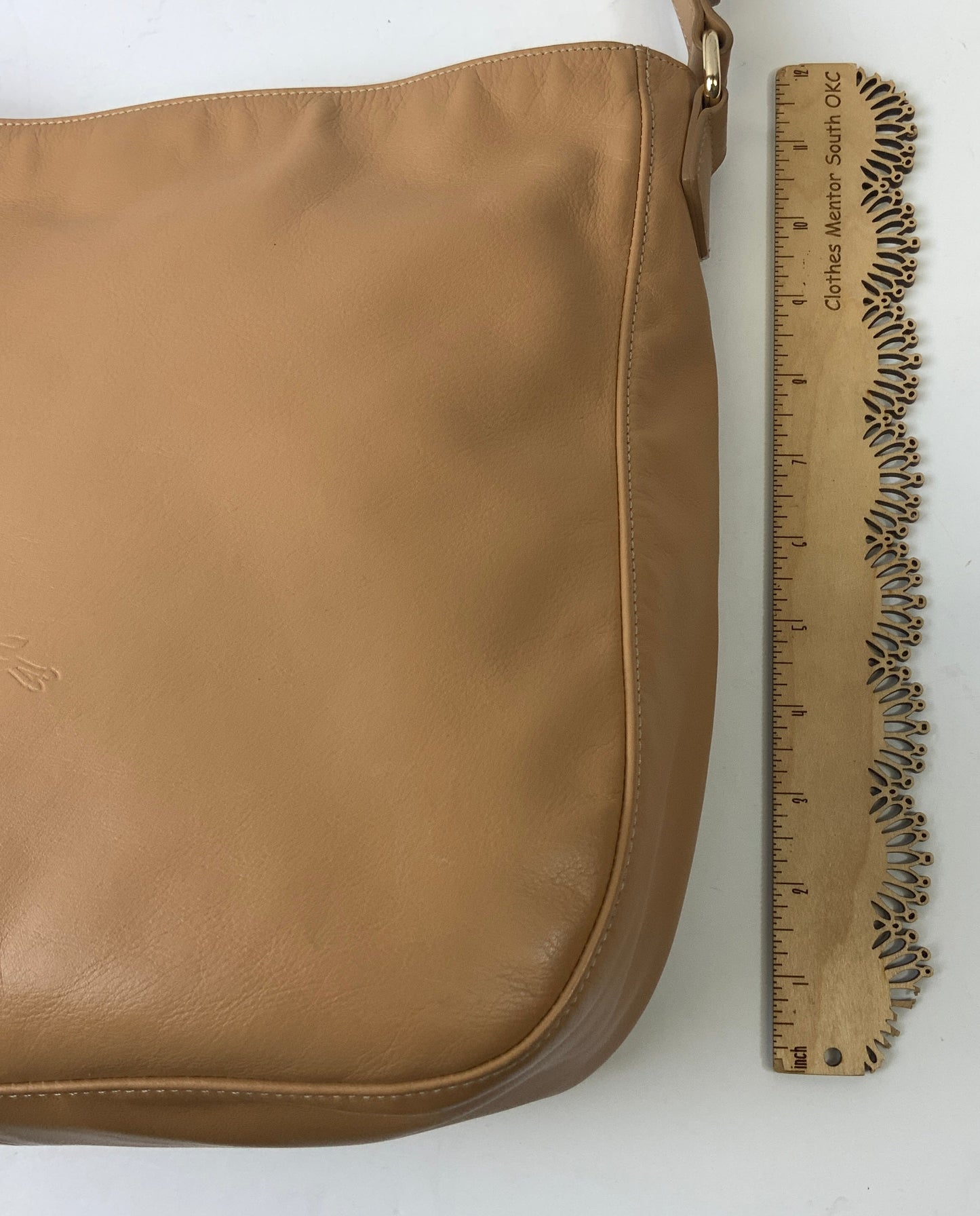 Handbag Designer By Longchamp In Tan, Size:Large