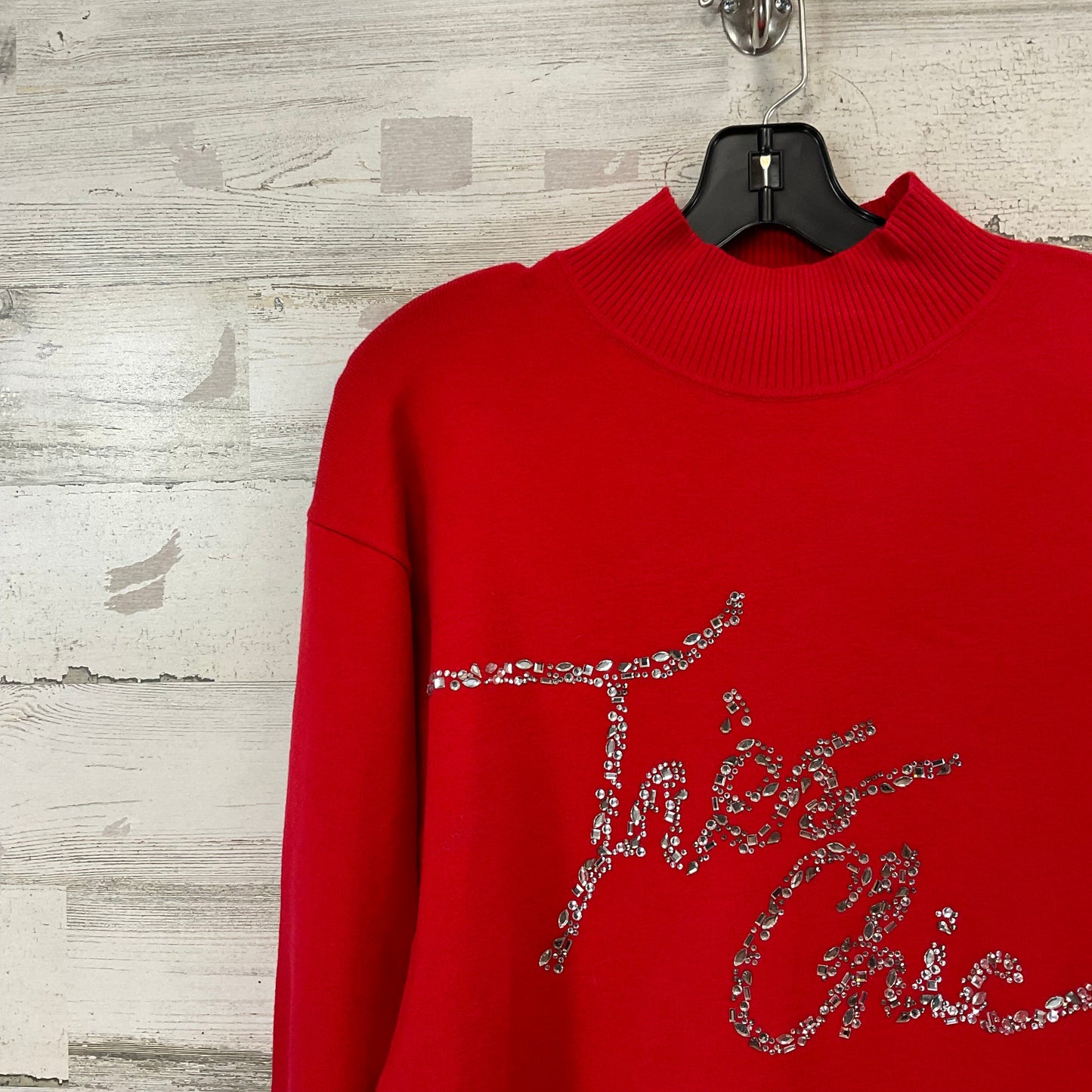 Sweater Designer By Karl Lagerfeld In Red, Size:S