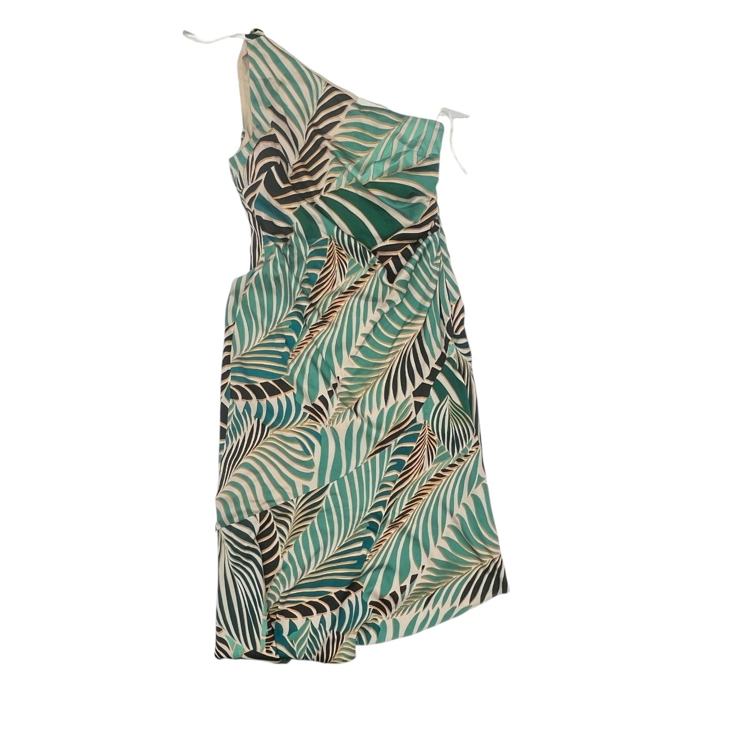 Dress Party Long By Maggy London In Green & Tan, Size:12