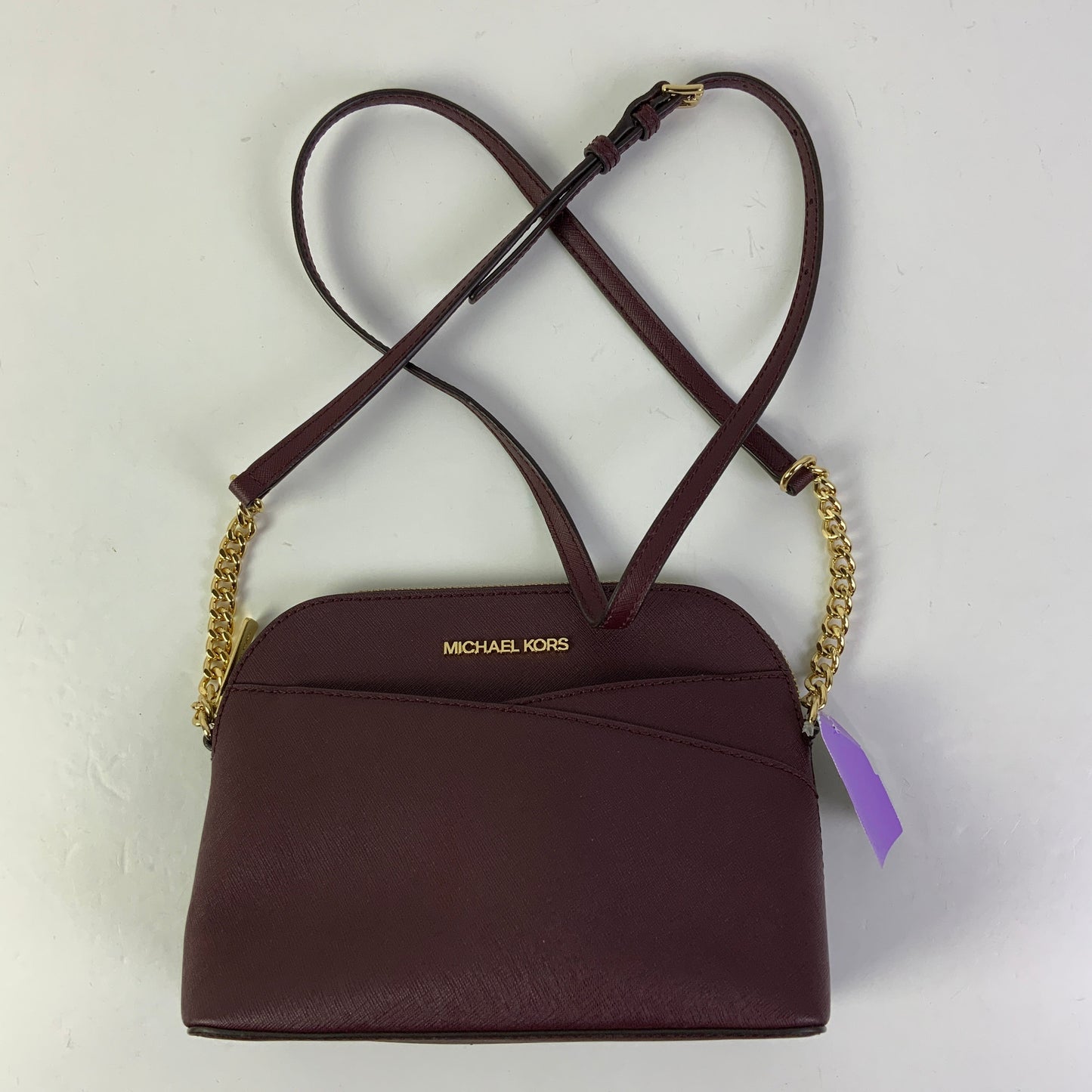 Crossbody Designer By Michael Kors In Maroon, Size:Small