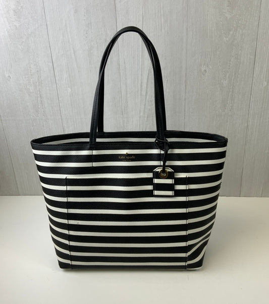 Handbag Designer By Kate Spade In Black & White, Size:Large