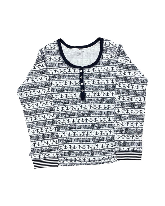 Top Ls By Tommy Hilfiger In Blue & White, Size:Xl
