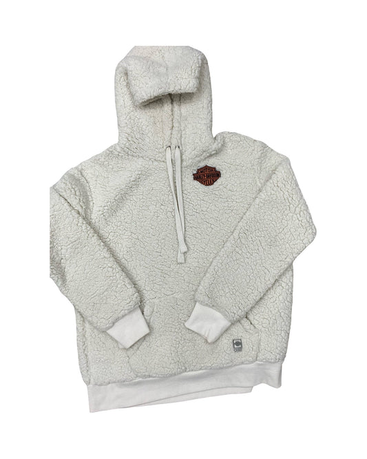 Sweatshirt Hoodie By Harley Davidson In Cream, Size:L