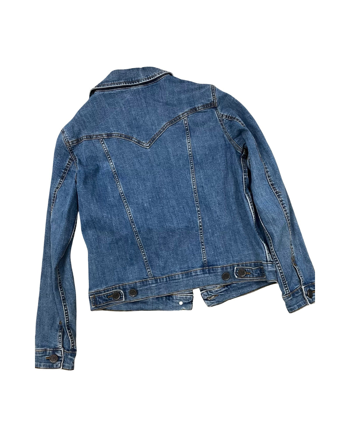 Jacket Denim By Wrangler In Blue Denim, Size:M
